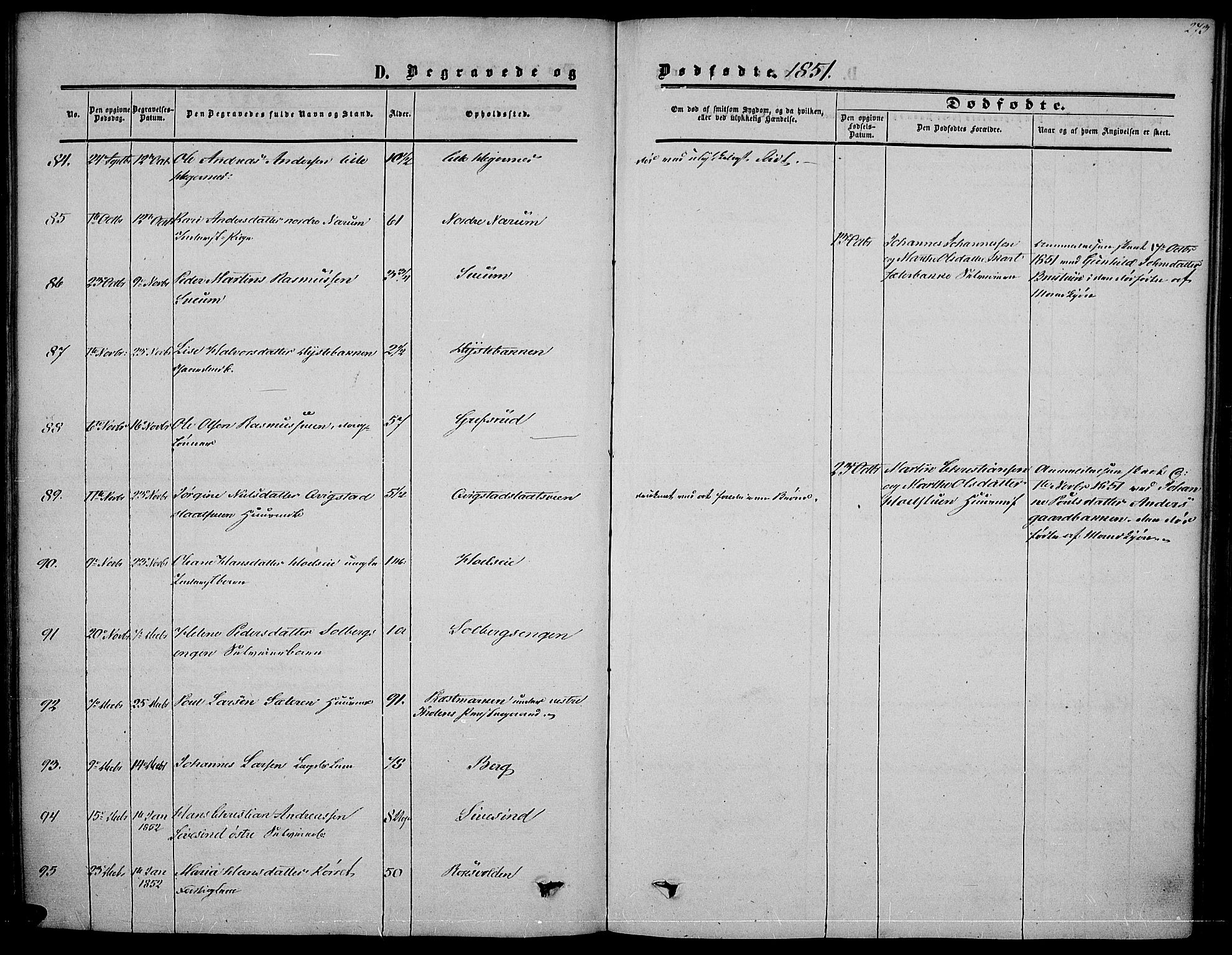 Vestre Toten prestekontor, SAH/PREST-108/H/Ha/Haa/L0005: Parish register (official) no. 5, 1850-1855, p. 273