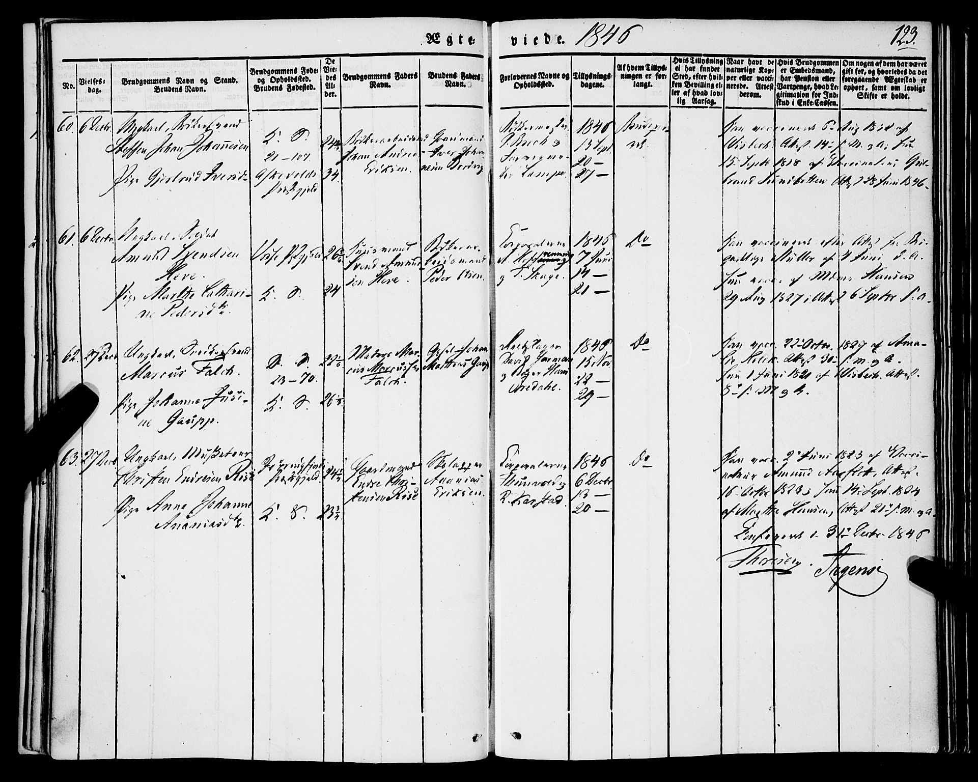 Korskirken sokneprestembete, SAB/A-76101/H/Haa/L0034: Parish register (official) no. D 1, 1832-1852, p. 123
