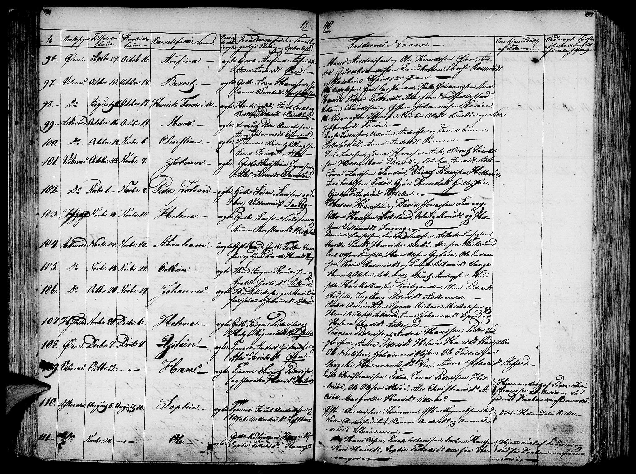 Askvoll sokneprestembete, SAB/A-79501/H/Haa/Haaa/L0010: Parish register (official) no. A 10, 1821-1844, p. 198-199