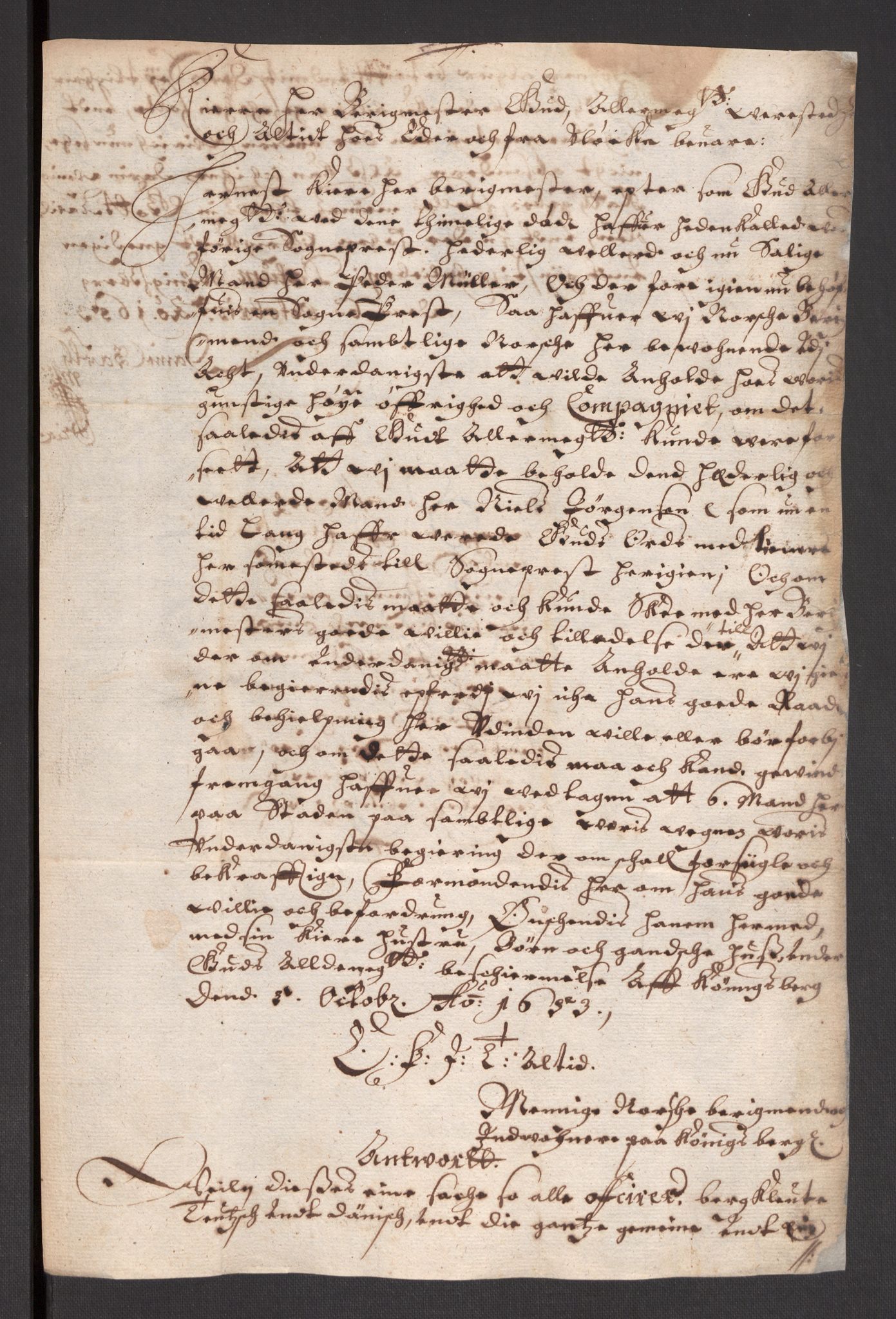 Danske Kanselli 1572-1799, AV/RA-EA-3023/F/Fc/Fcc/Fcca/L0014: Norske innlegg 1572-1799, 1653, p. 485