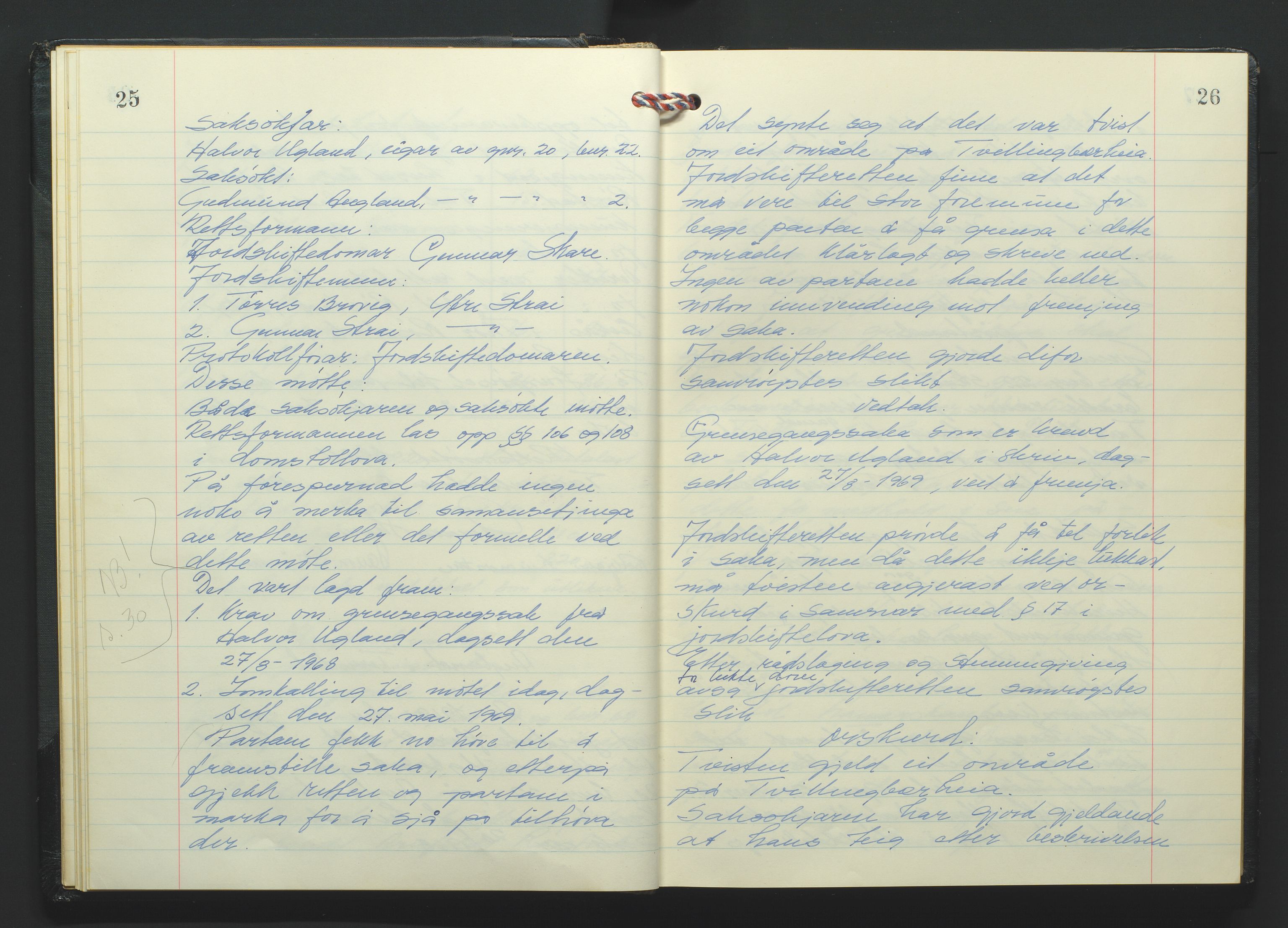 Marnar jordskifterett, AV/SAK-1541-0006/F/Fa/L0004: Jordskifterettsbok Kristiansand domssokn (Kr4), 1969-1974, p. 25-26