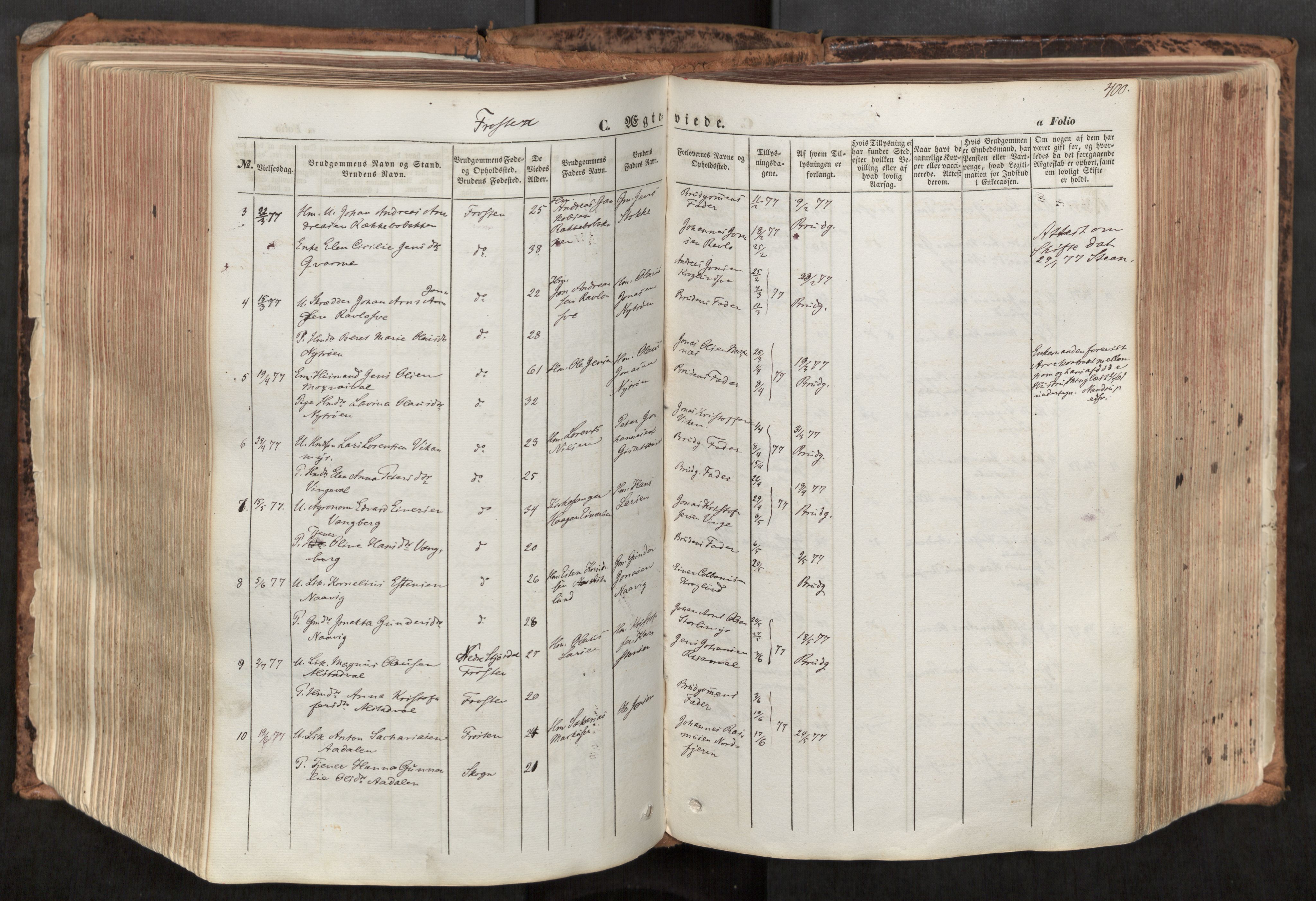 Ministerialprotokoller, klokkerbøker og fødselsregistre - Nord-Trøndelag, SAT/A-1458/713/L0116: Parish register (official) no. 713A07, 1850-1877, p. 400