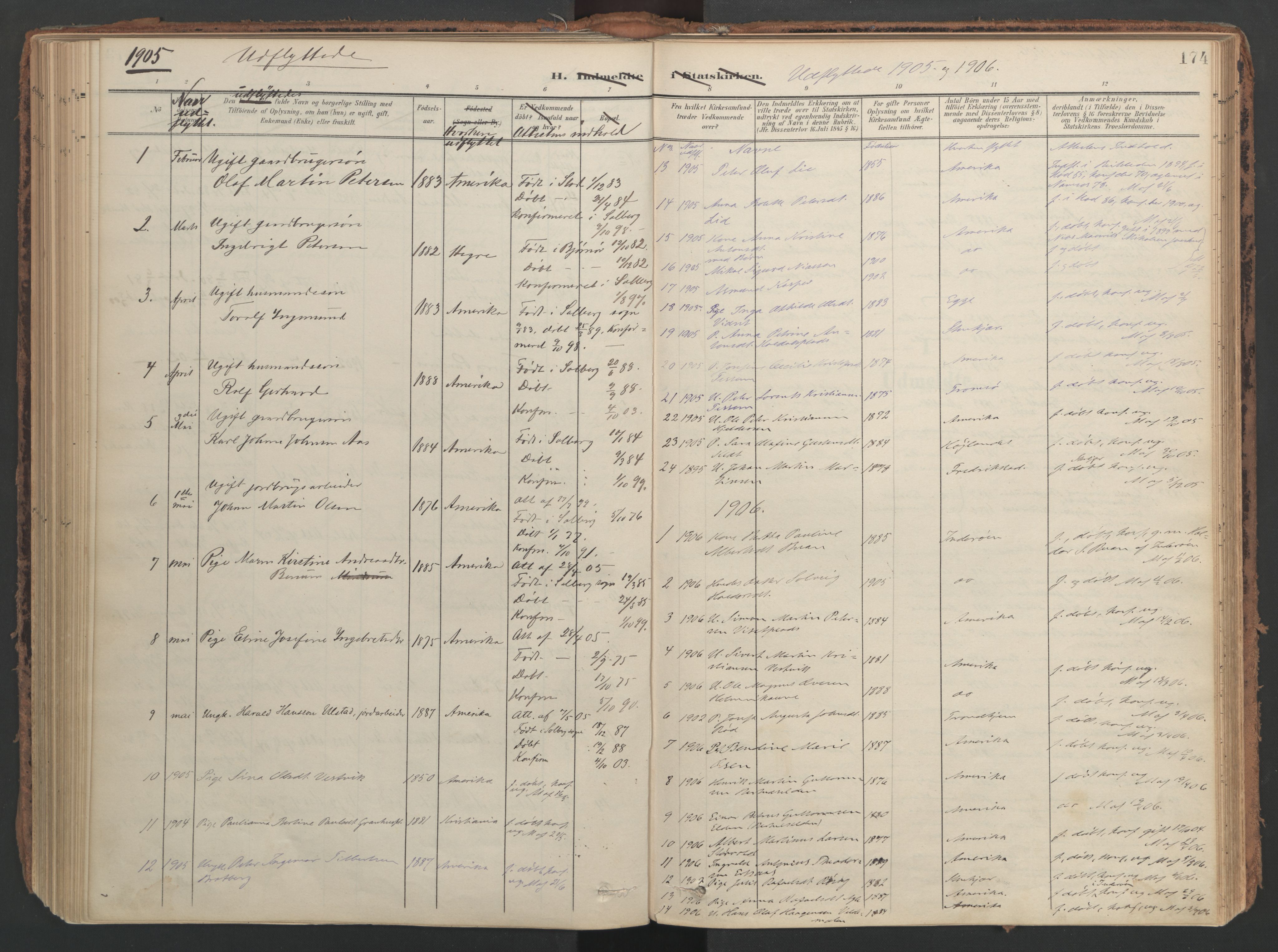 Ministerialprotokoller, klokkerbøker og fødselsregistre - Nord-Trøndelag, SAT/A-1458/741/L0397: Parish register (official) no. 741A11, 1901-1911, p. 174