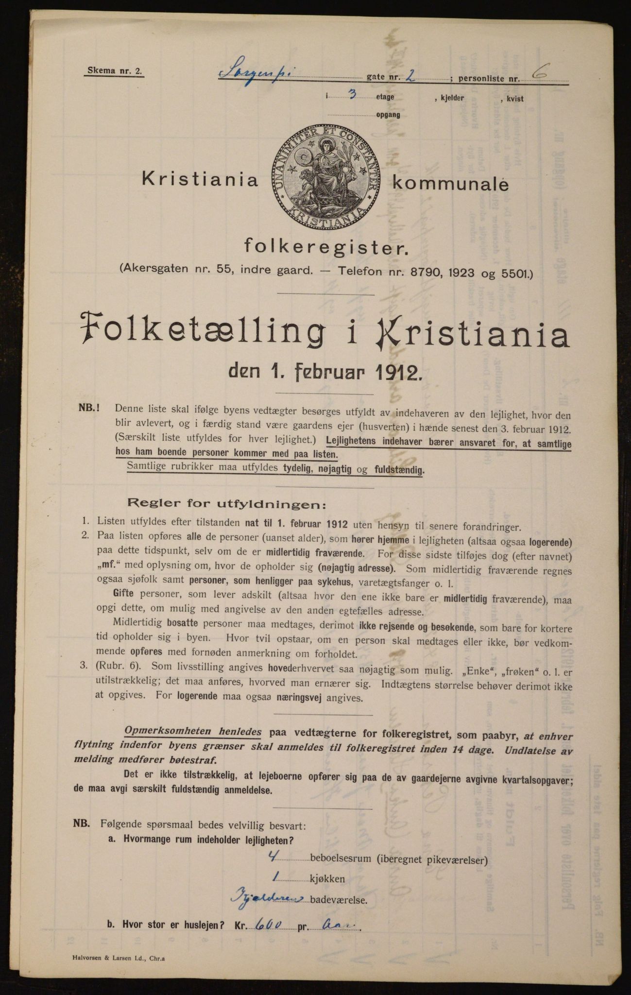 OBA, Municipal Census 1912 for Kristiania, 1912, p. 100097