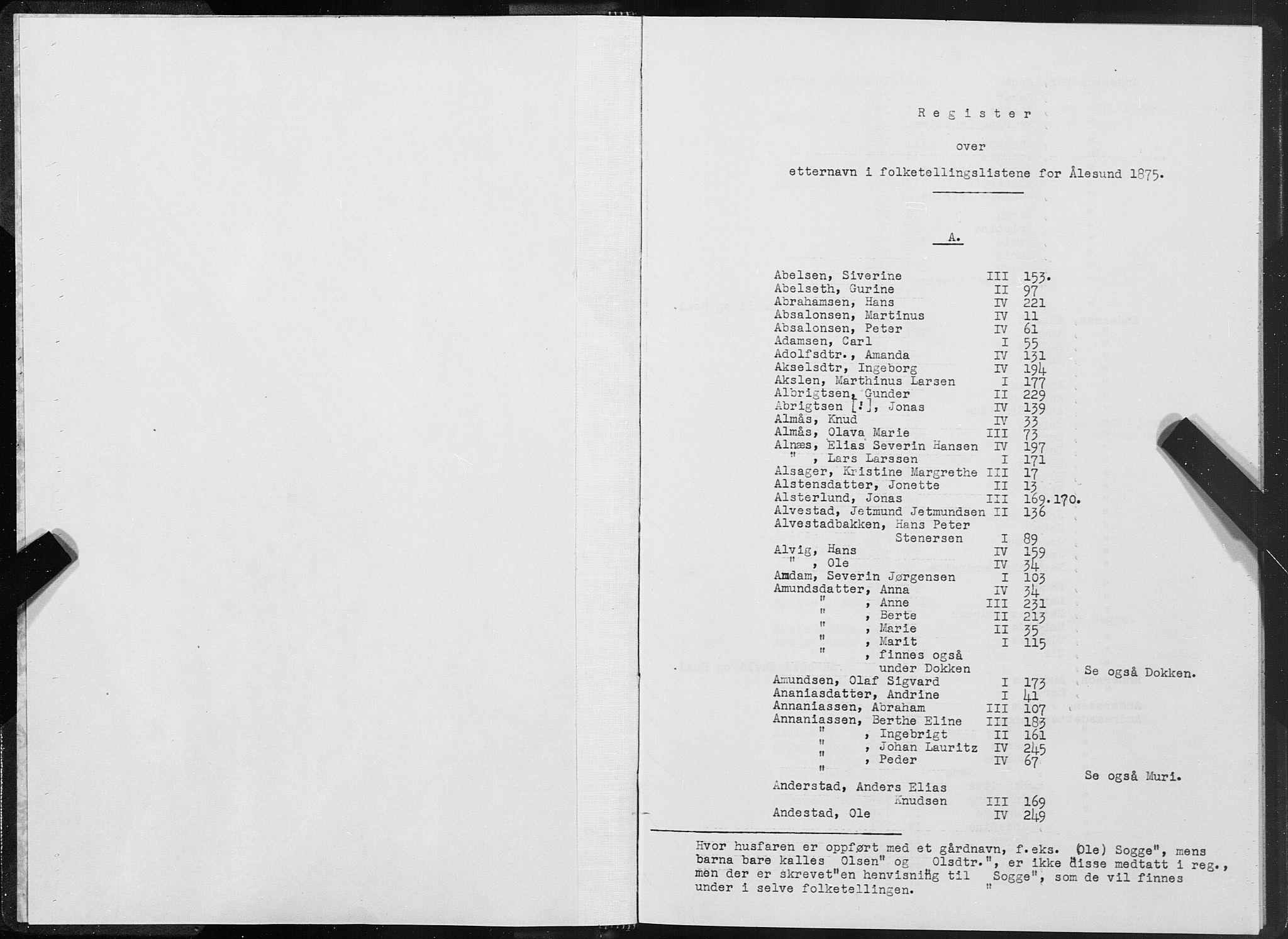 SAT, 1875 census for 1501P Ålesund, 1875, p. 1