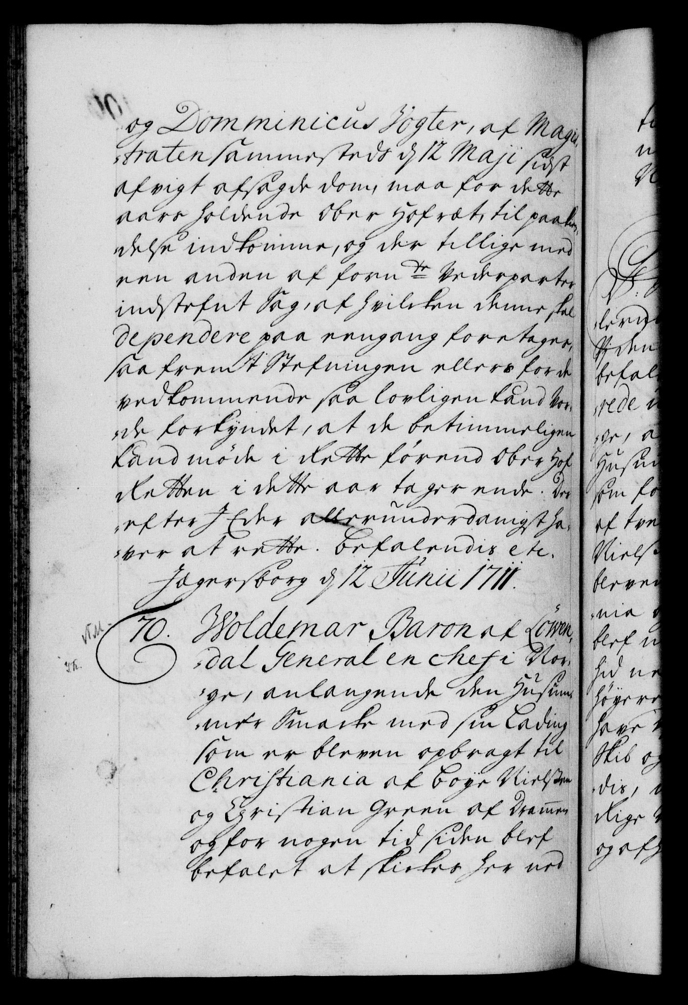 Danske Kanselli 1572-1799, AV/RA-EA-3023/F/Fc/Fca/Fcab/L0019: Norske tegnelser, 1710-1714, p. 197b