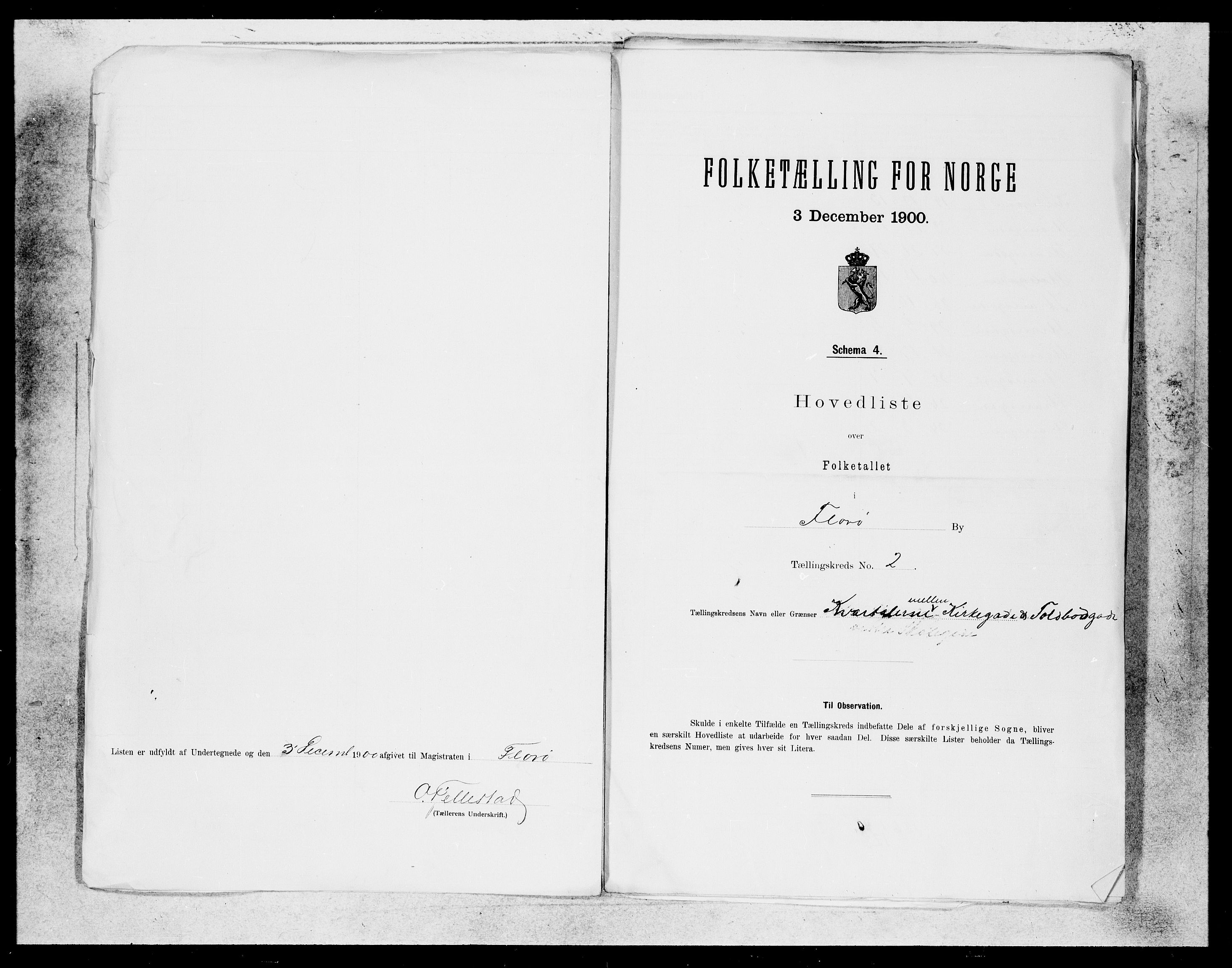 SAB, 1900 census for Florø, 1900, p. 3