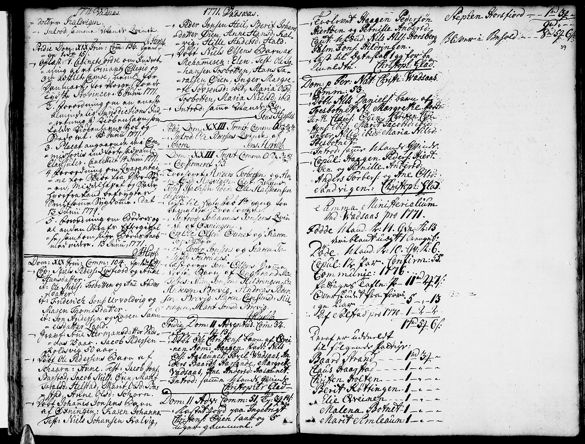 Ministerialprotokoller, klokkerbøker og fødselsregistre - Nordland, AV/SAT-A-1459/810/L0137: Parish register (official) no. 810A01, 1752-1817, p. 39