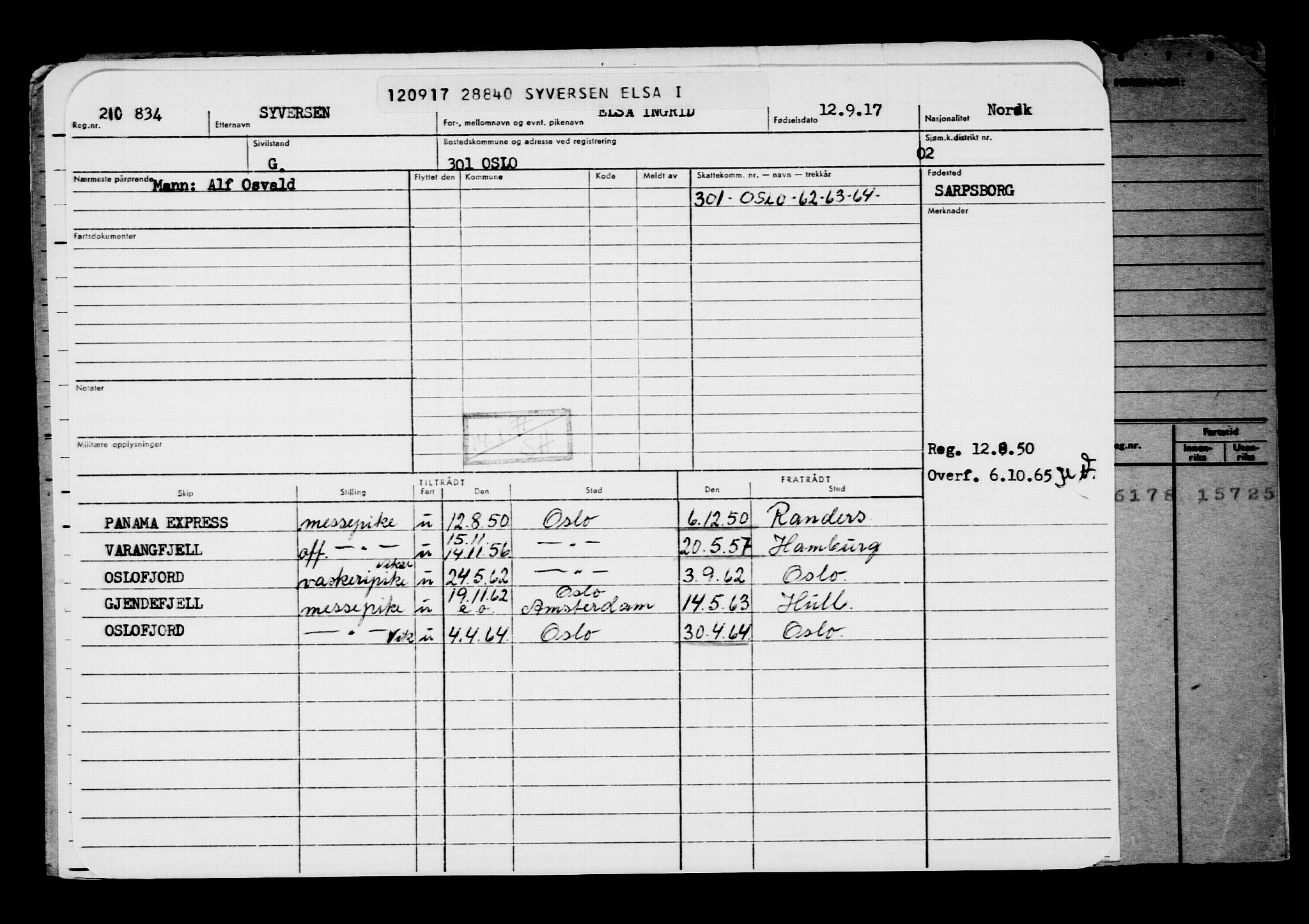 Direktoratet for sjømenn, AV/RA-S-3545/G/Gb/L0151: Hovedkort, 1917, p. 588