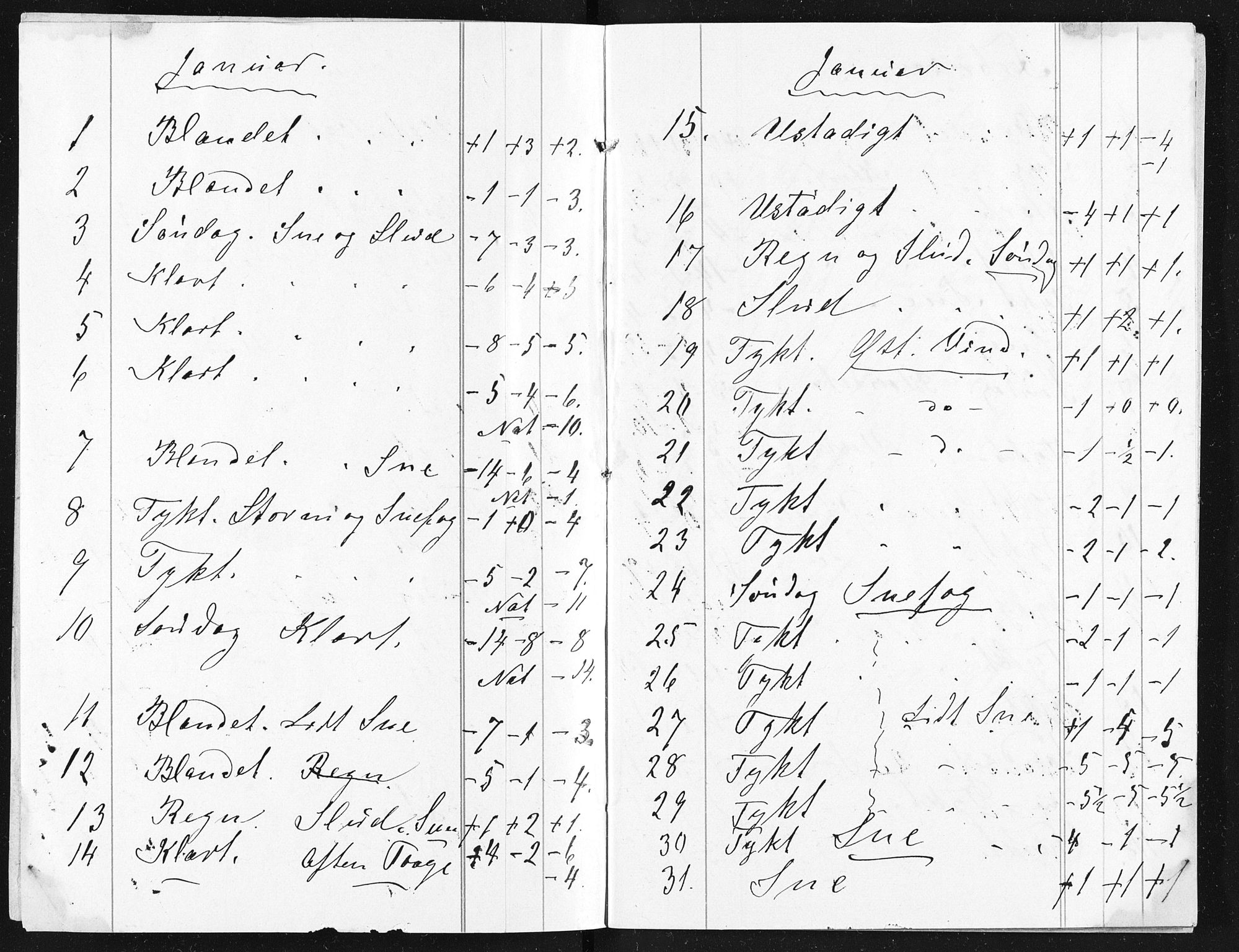 Familien Aalls privatarkiv , NESJ/NJM-005/E-00003/L0001/0003/0015: Dag- og notatbøker / Dølner dagbokpakke 001, 1886