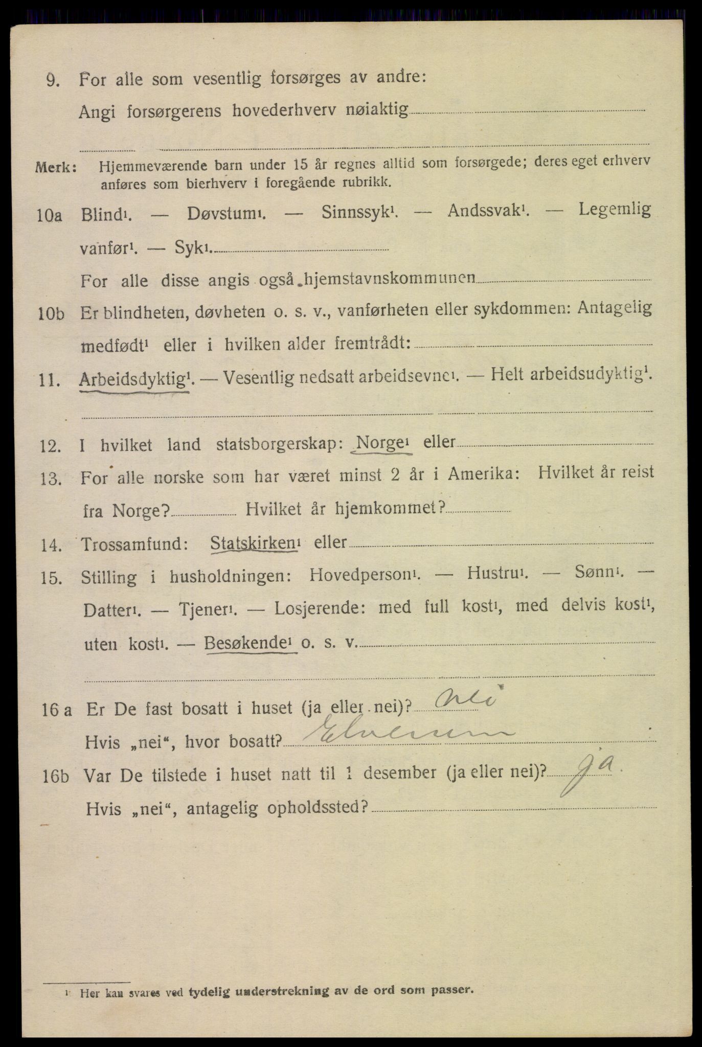 SAH, 1920 census for Trysil, 1920, p. 14526