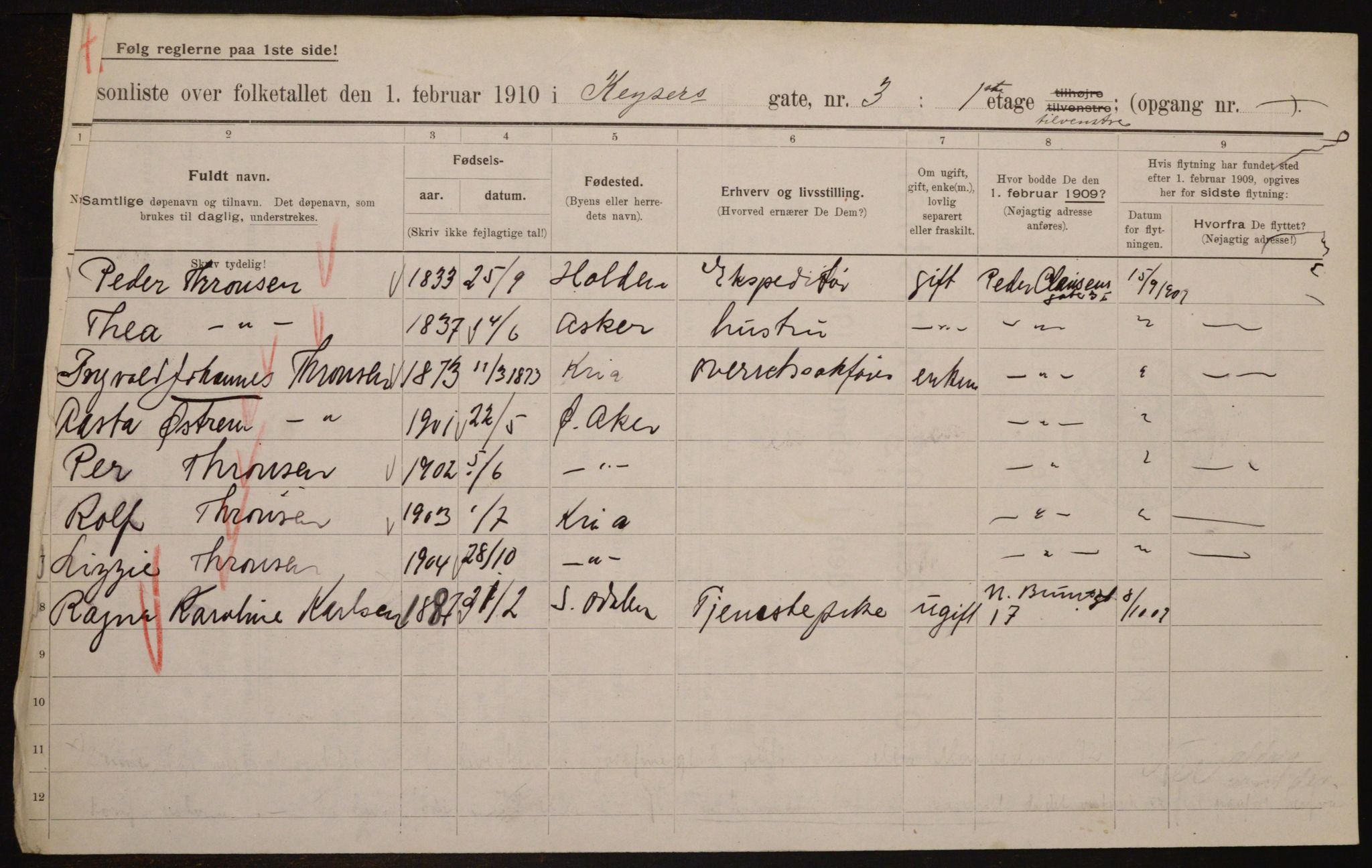 OBA, Municipal Census 1910 for Kristiania, 1910, p. 47716