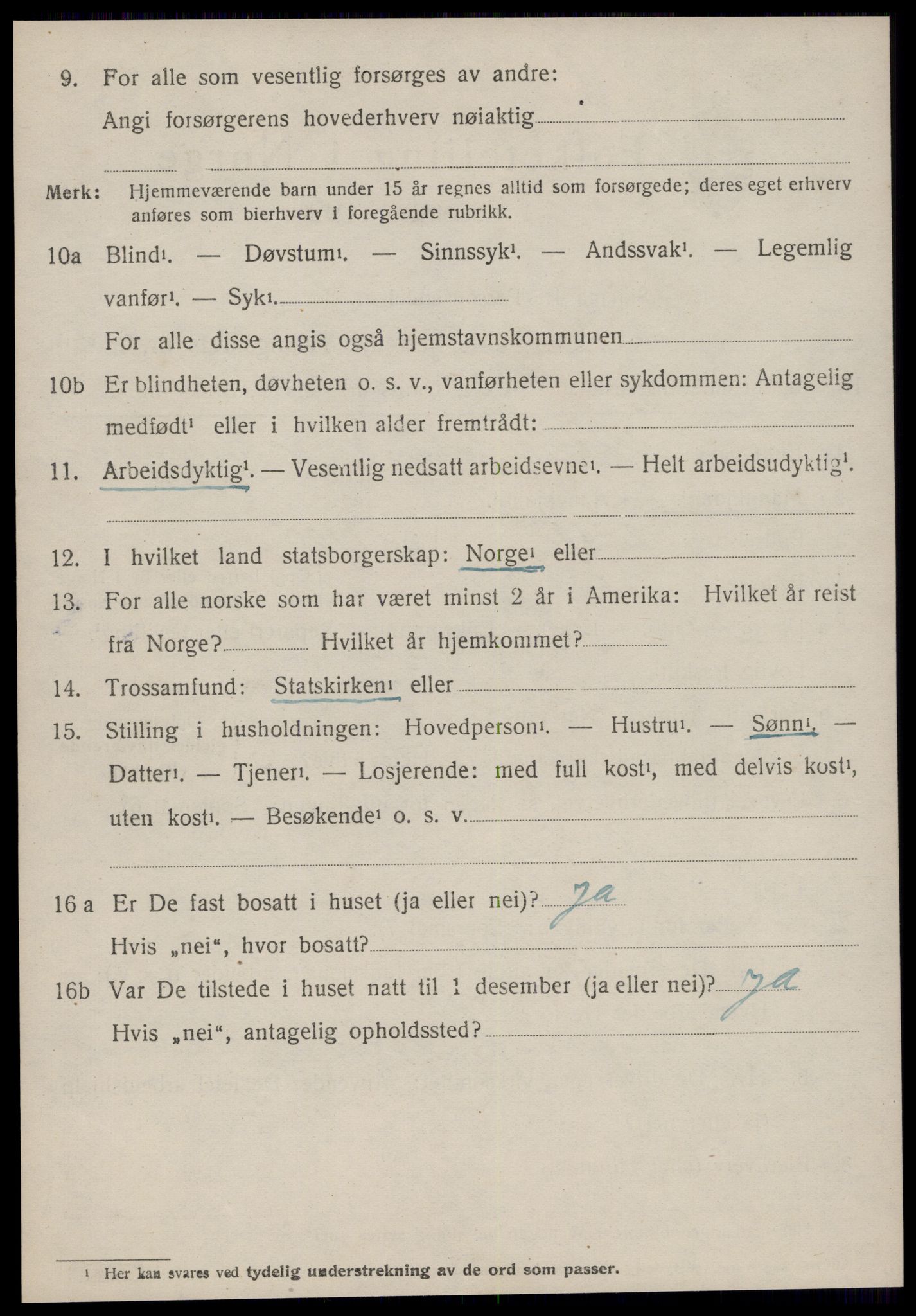 SAT, 1920 census for Hareid, 1920, p. 4912