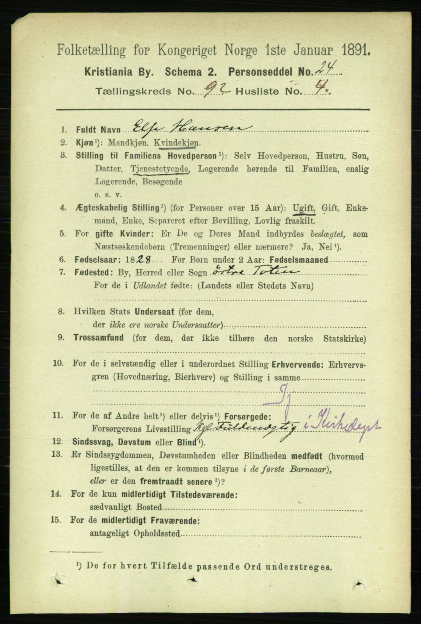 RA, 1891 census for 0301 Kristiania, 1891, p. 45056