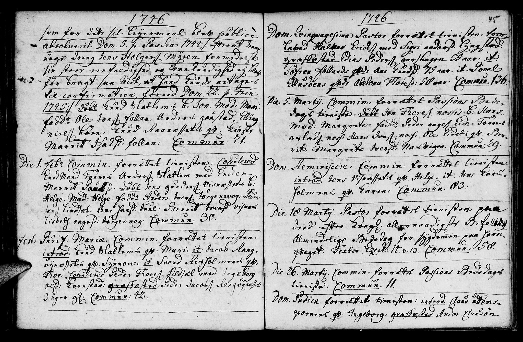 Ministerialprotokoller, klokkerbøker og fødselsregistre - Møre og Romsdal, AV/SAT-A-1454/570/L0827: Parish register (official) no. 570A01, 1737-1749, p. 45