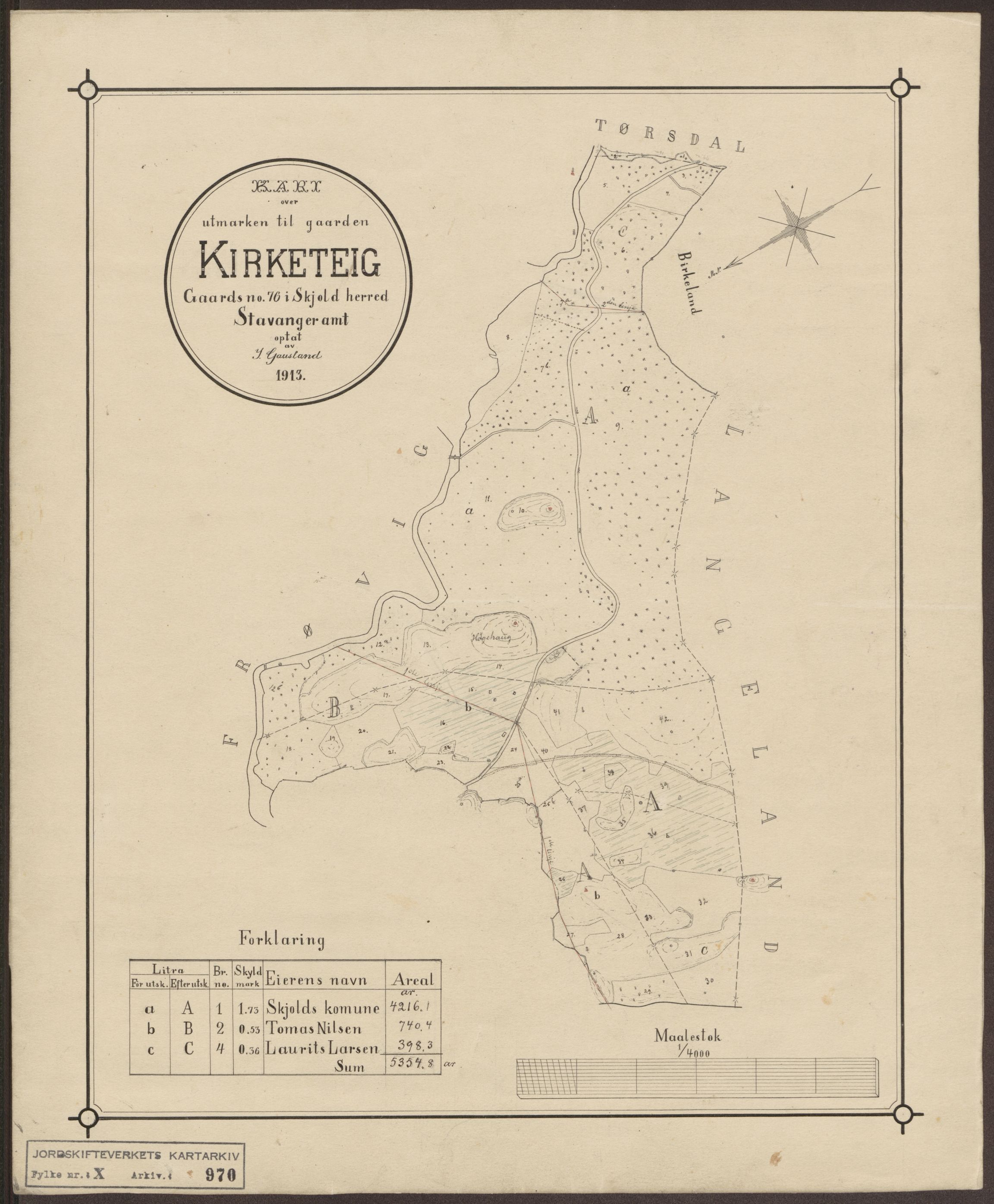 Jordskifteverkets kartarkiv, AV/RA-S-3929/T, 1859-1988, p. 1088