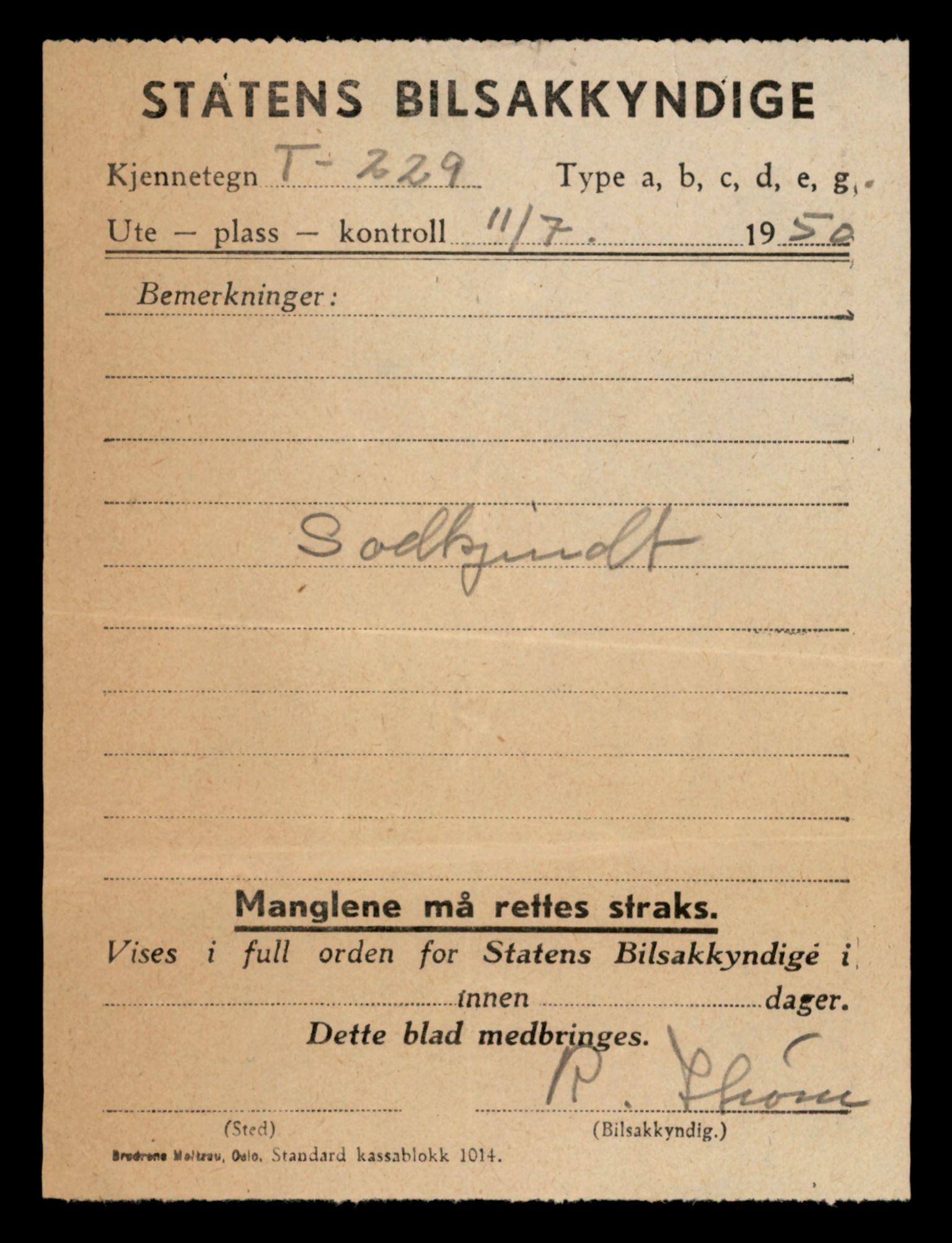Møre og Romsdal vegkontor - Ålesund trafikkstasjon, SAT/A-4099/F/Fe/L0002: Registreringskort for kjøretøy T 128 - T 231, 1927-1998, p. 2914