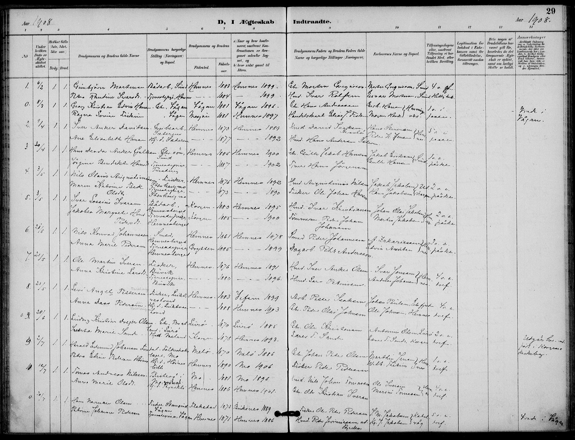 Ministerialprotokoller, klokkerbøker og fødselsregistre - Nordland, SAT/A-1459/825/L0363: Parish register (official) no. 825A17, 1890-1909, p. 29