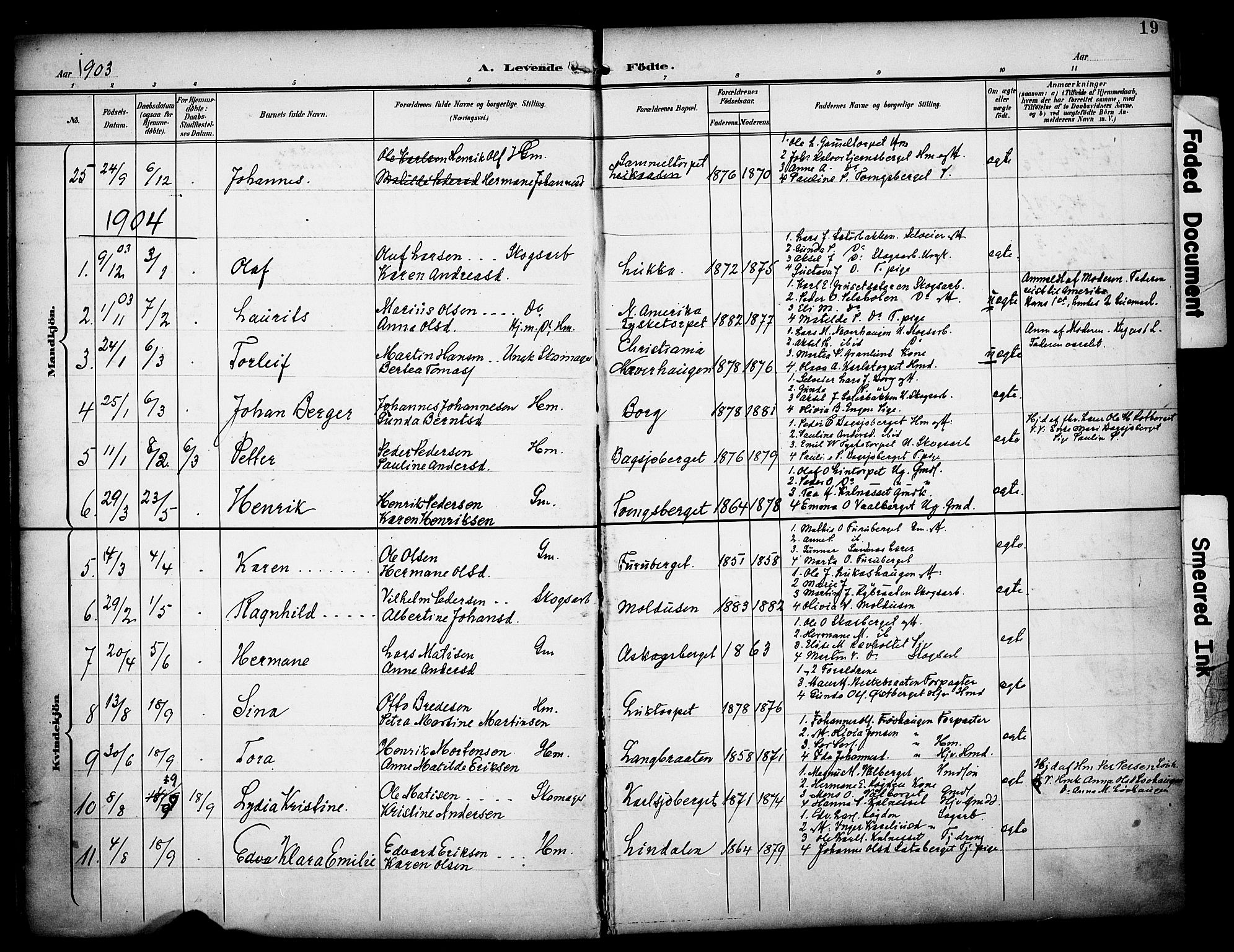 Grue prestekontor, SAH/PREST-036/H/Ha/Haa/L0014: Parish register (official) no. 14, 1898-1915, p. 19