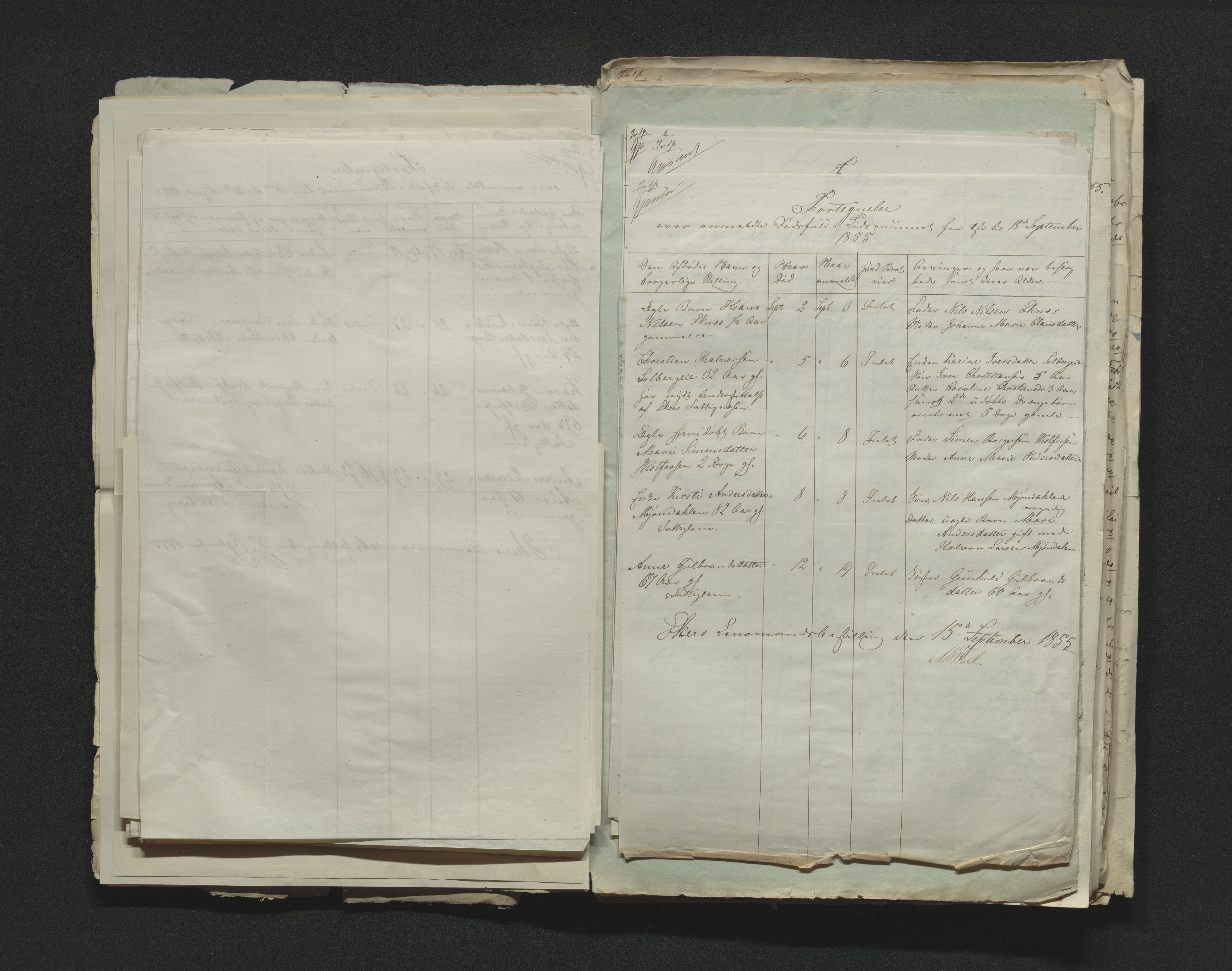 Eiker, Modum og Sigdal sorenskriveri, AV/SAKO-A-123/H/Ha/Hab/L0009: Dødsfallsmeldinger, 1854-1857, p. 162