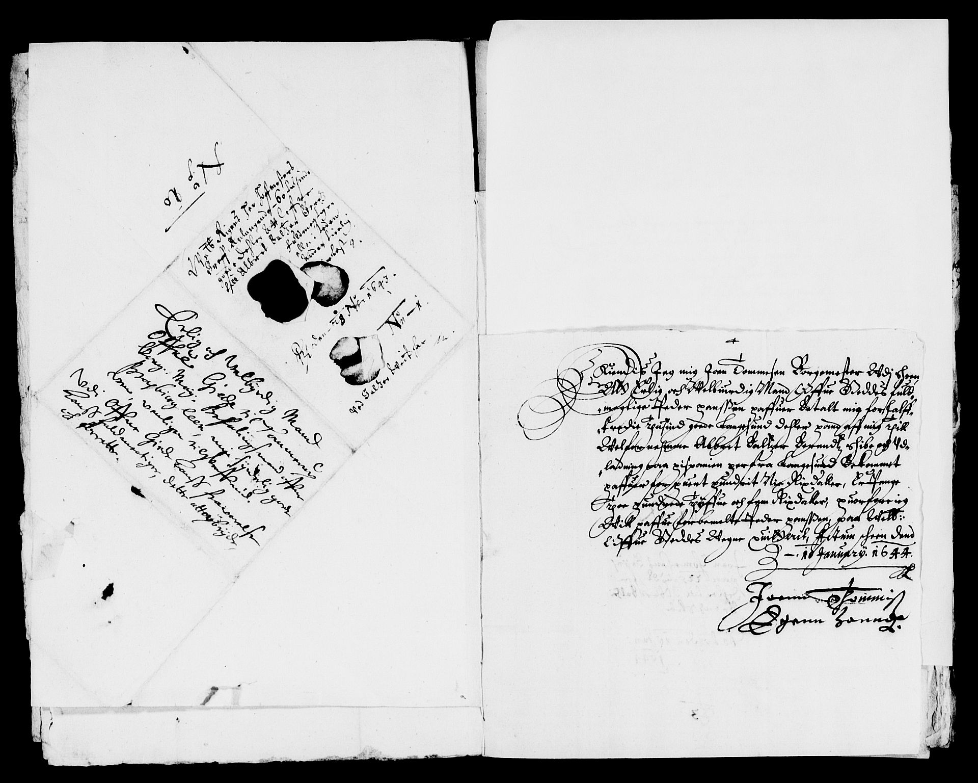 Rentekammeret inntil 1814, Reviderte regnskaper, Lensregnskaper, AV/RA-EA-5023/R/Rb/Rbp/L0028: Bratsberg len, 1642-1644