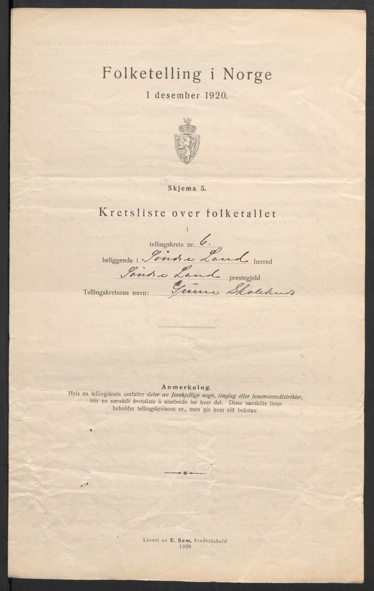 SAH, 1920 census for Søndre Land, 1920, p. 27