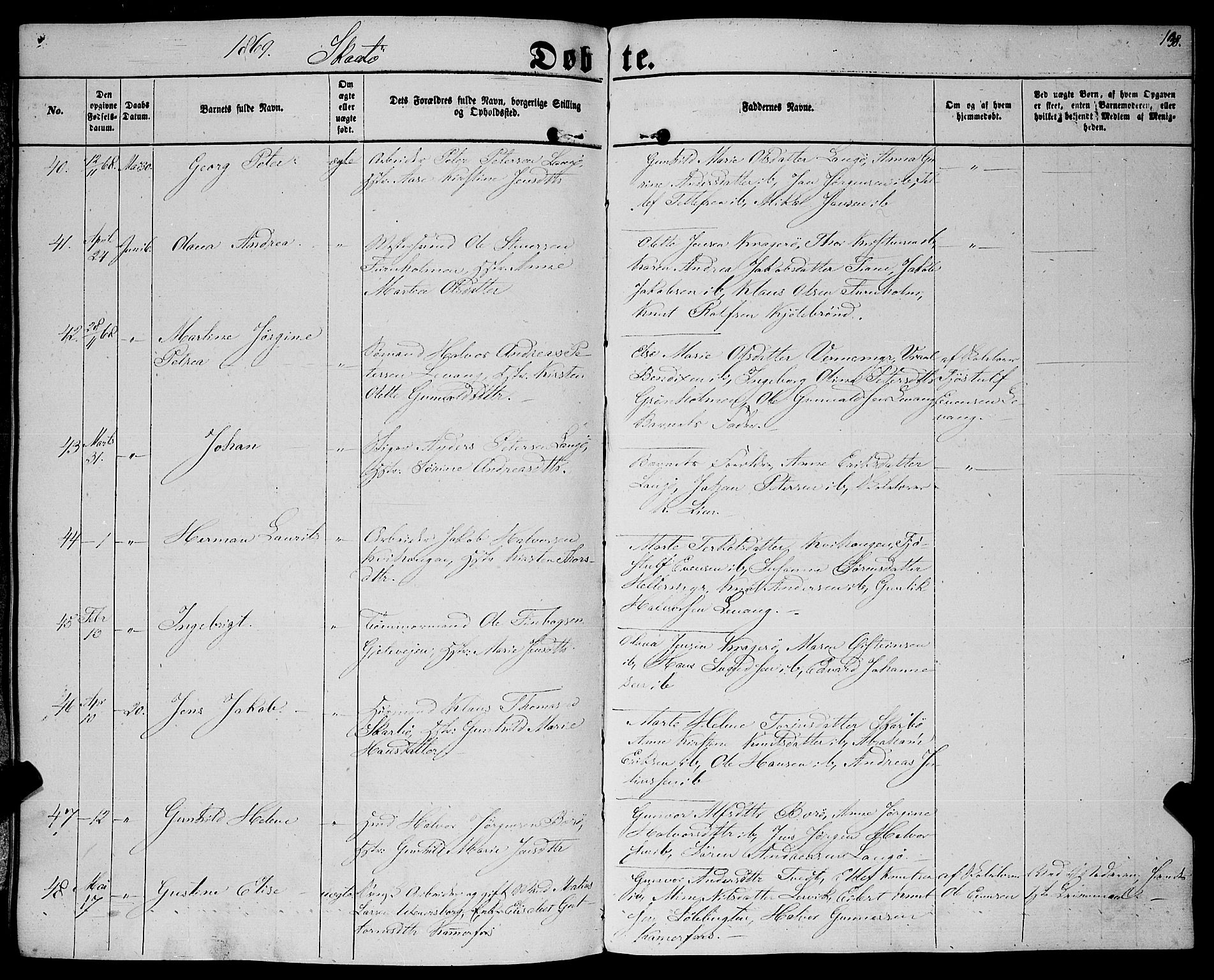 Sannidal kirkebøker, AV/SAKO-A-296/F/Fa/L0011: Parish register (official) no. 11, 1863-1873, p. 138