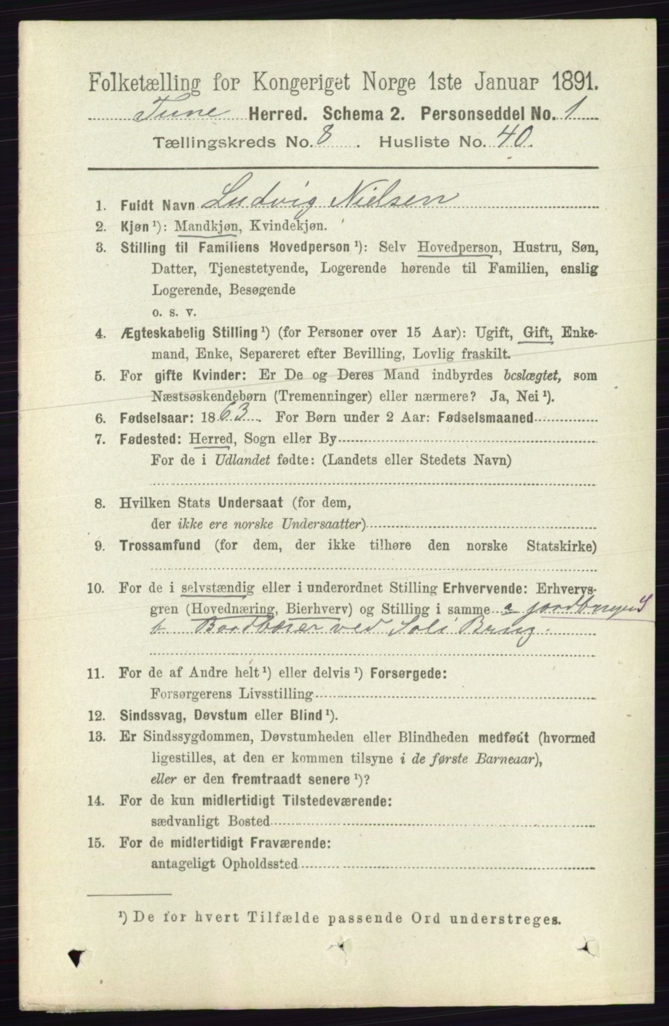 RA, 1891 census for 0130 Tune, 1891, p. 5973