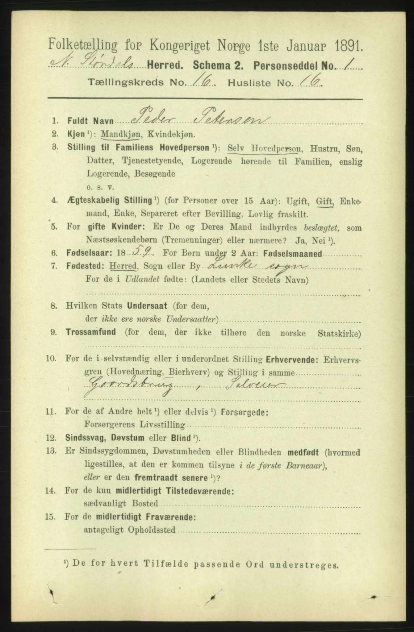 RA, 1891 census for 1714 Nedre Stjørdal, 1891, p. 7617