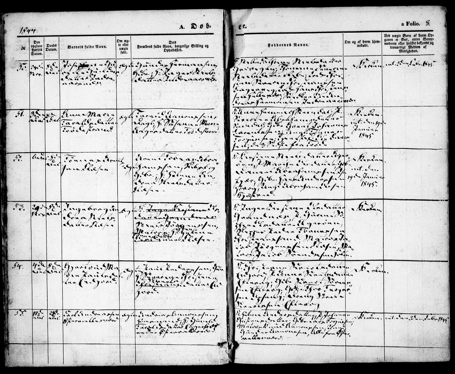 Høvåg sokneprestkontor, SAK/1111-0025/F/Fa/L0003: Parish register (official) no. A 3, 1843-1858, p. 8