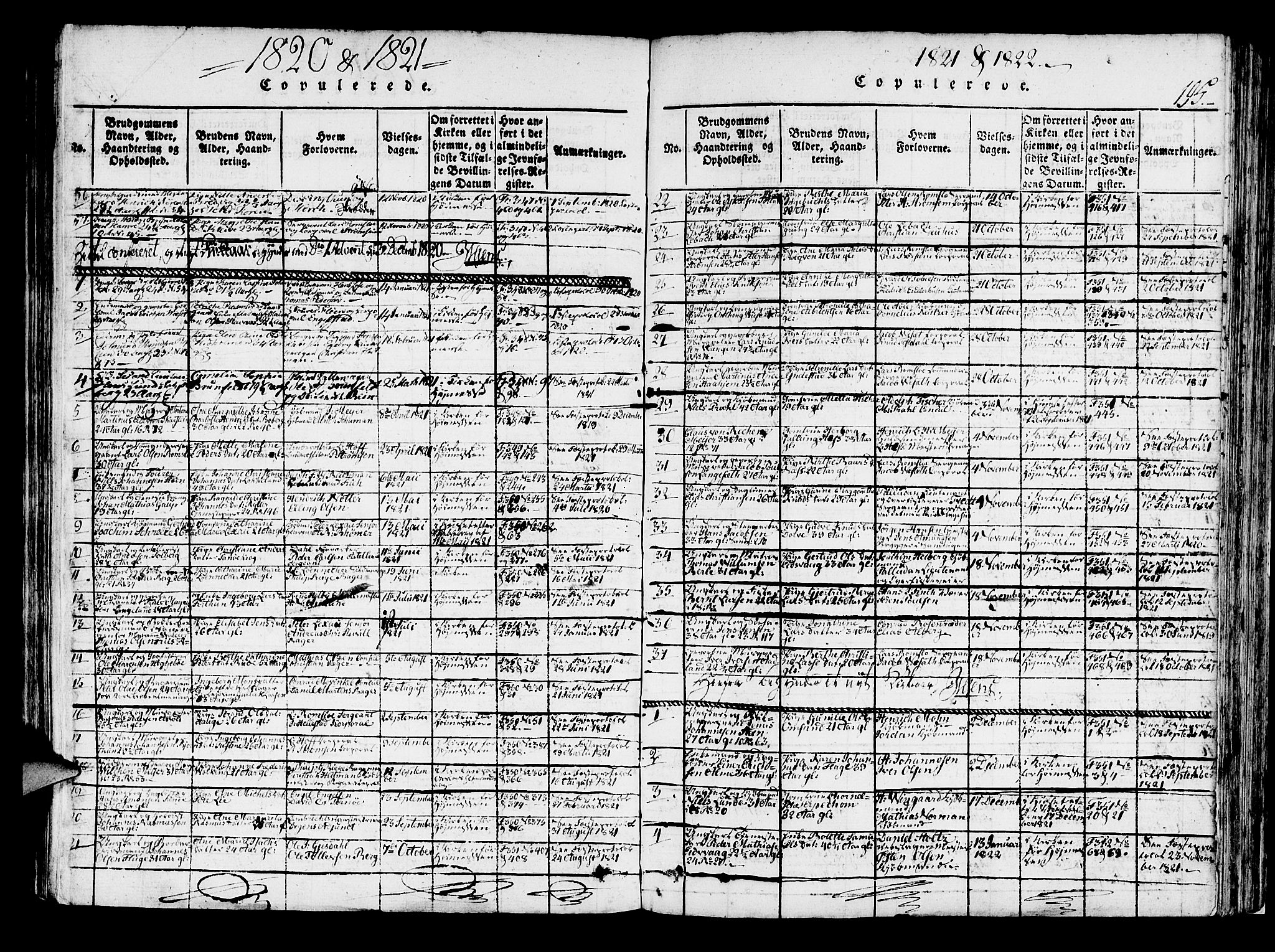 Korskirken sokneprestembete, AV/SAB-A-76101/H/Haa/L0013: Parish register (official) no. A 13, 1815-1822, p. 195