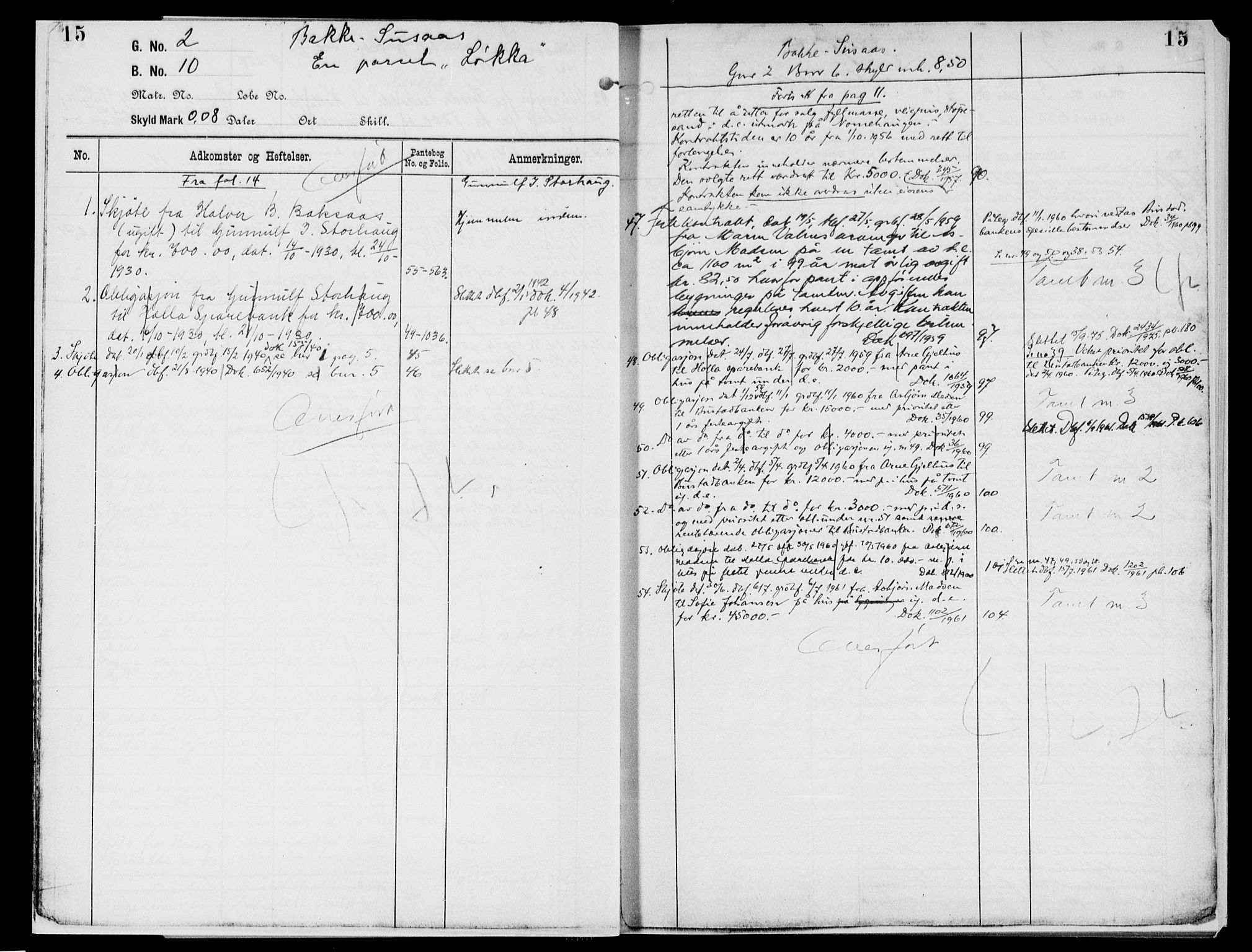 Nedre Telemark sorenskriveri, AV/SAKO-A-135/G/Gb/Gbg/L0001: Mortgage register no. VII 1, p. 15