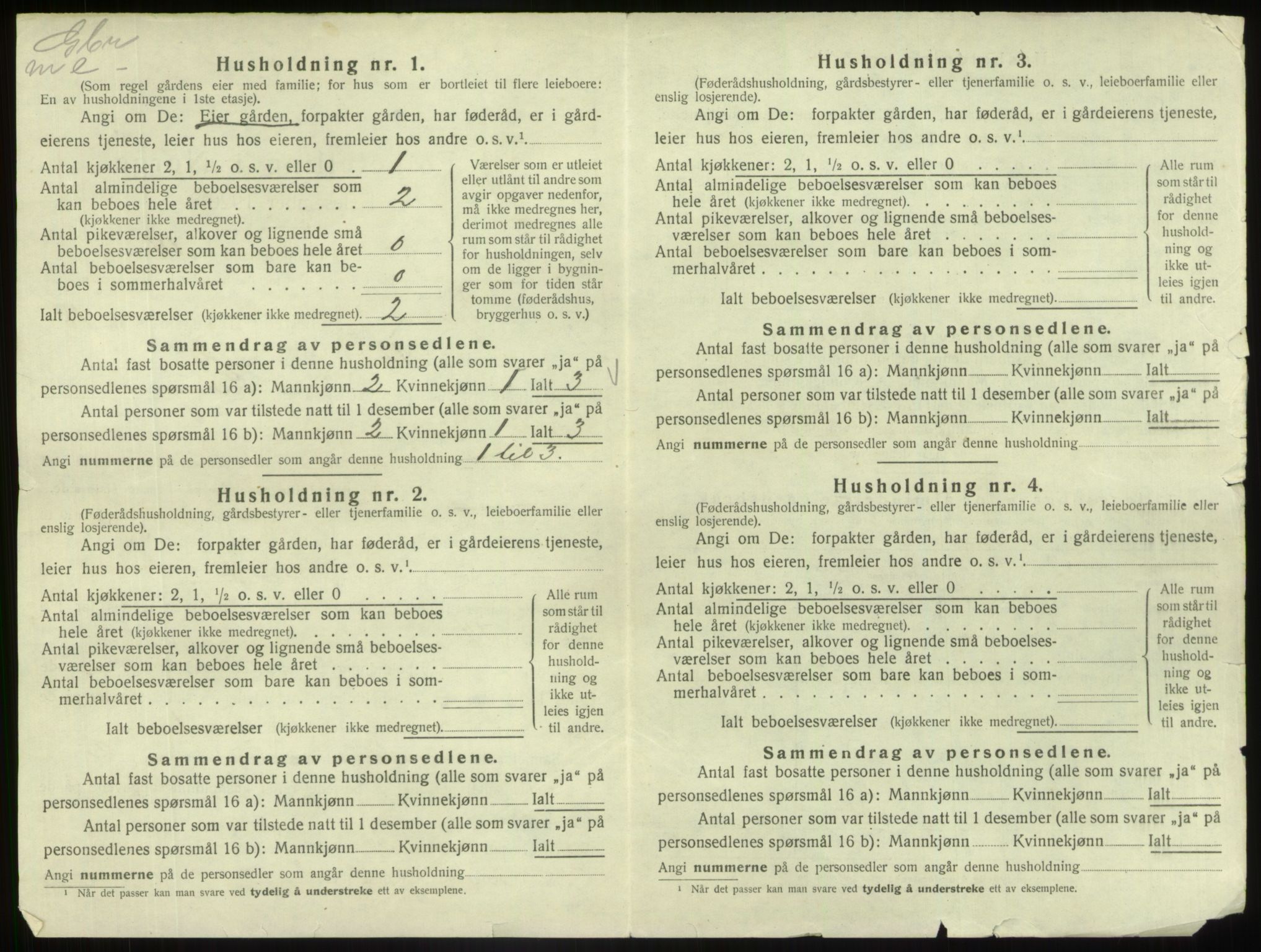 SAB, 1920 census for Fjaler, 1920, p. 1374