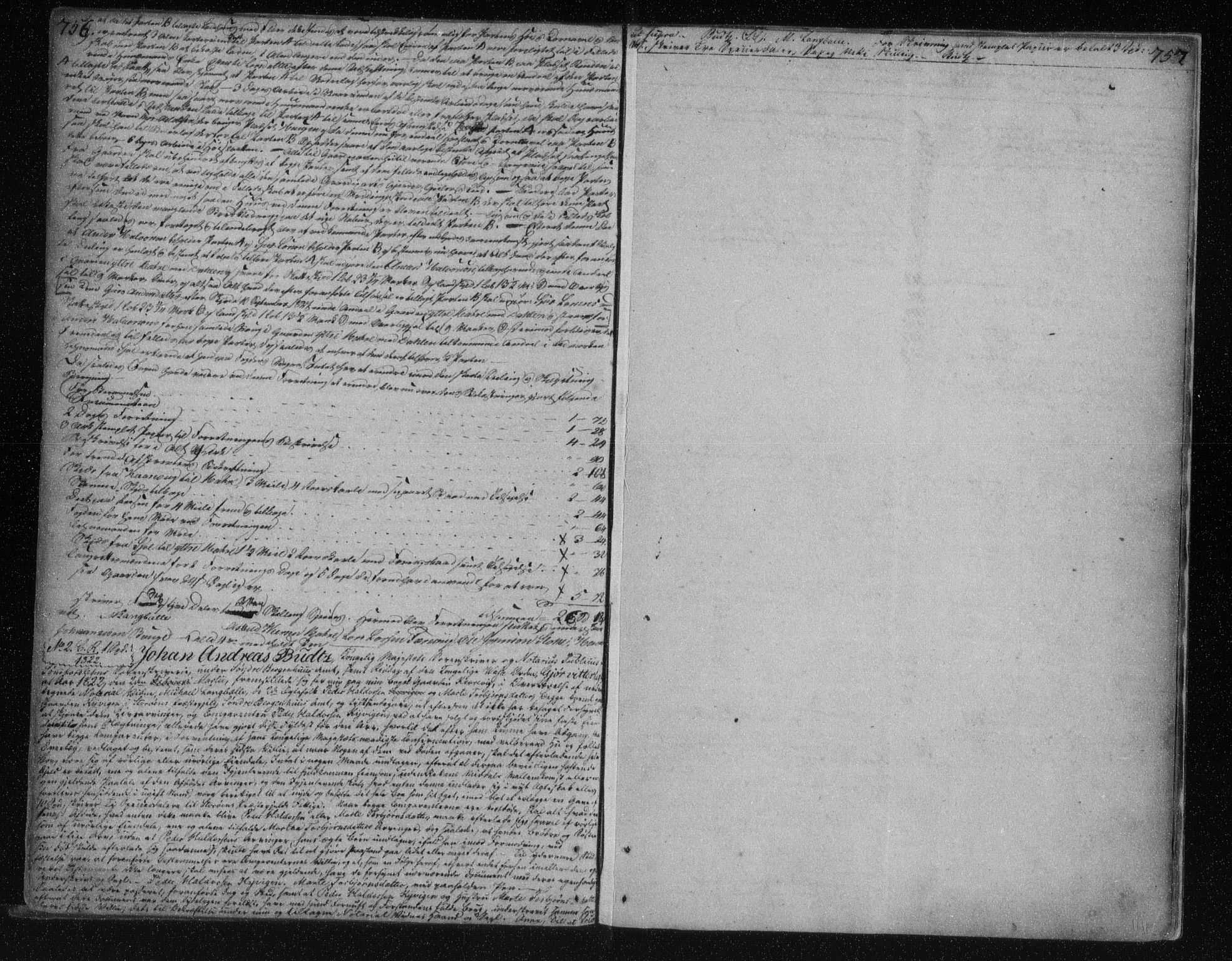 Sunnhordland sorenskrivar, AV/SAB-A-2401/1/F/Fb/Fba/L0001: Ekstrarettsprotokoll, 1804-1828, p. 756-757