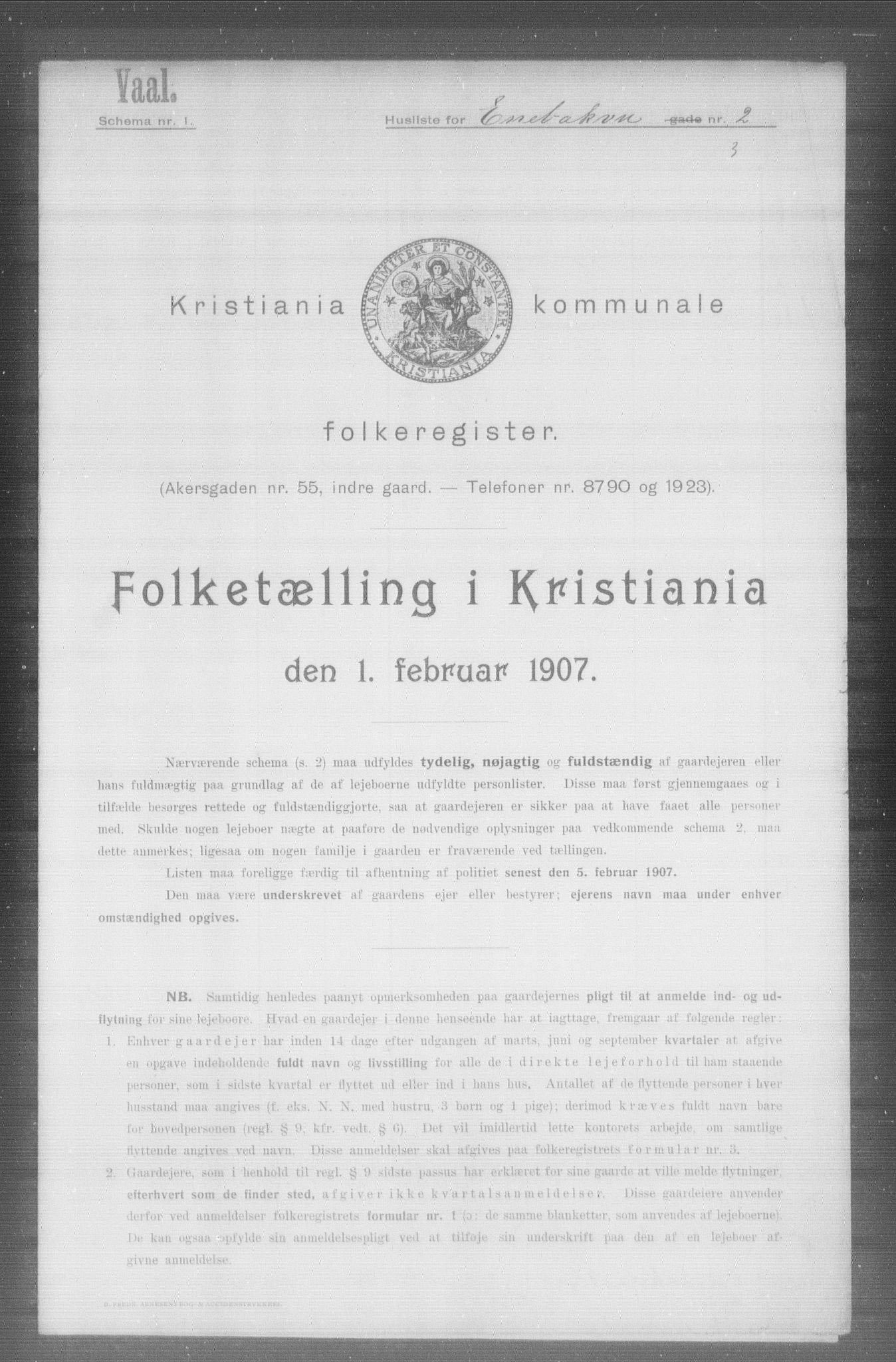 OBA, Municipal Census 1907 for Kristiania, 1907, p. 10577