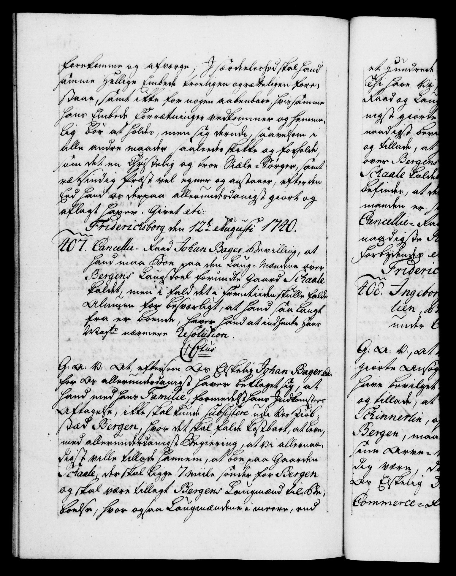 Danske Kanselli 1572-1799, AV/RA-EA-3023/F/Fc/Fca/Fcaa/L0031: Norske registre, 1739-1740, p. 591b