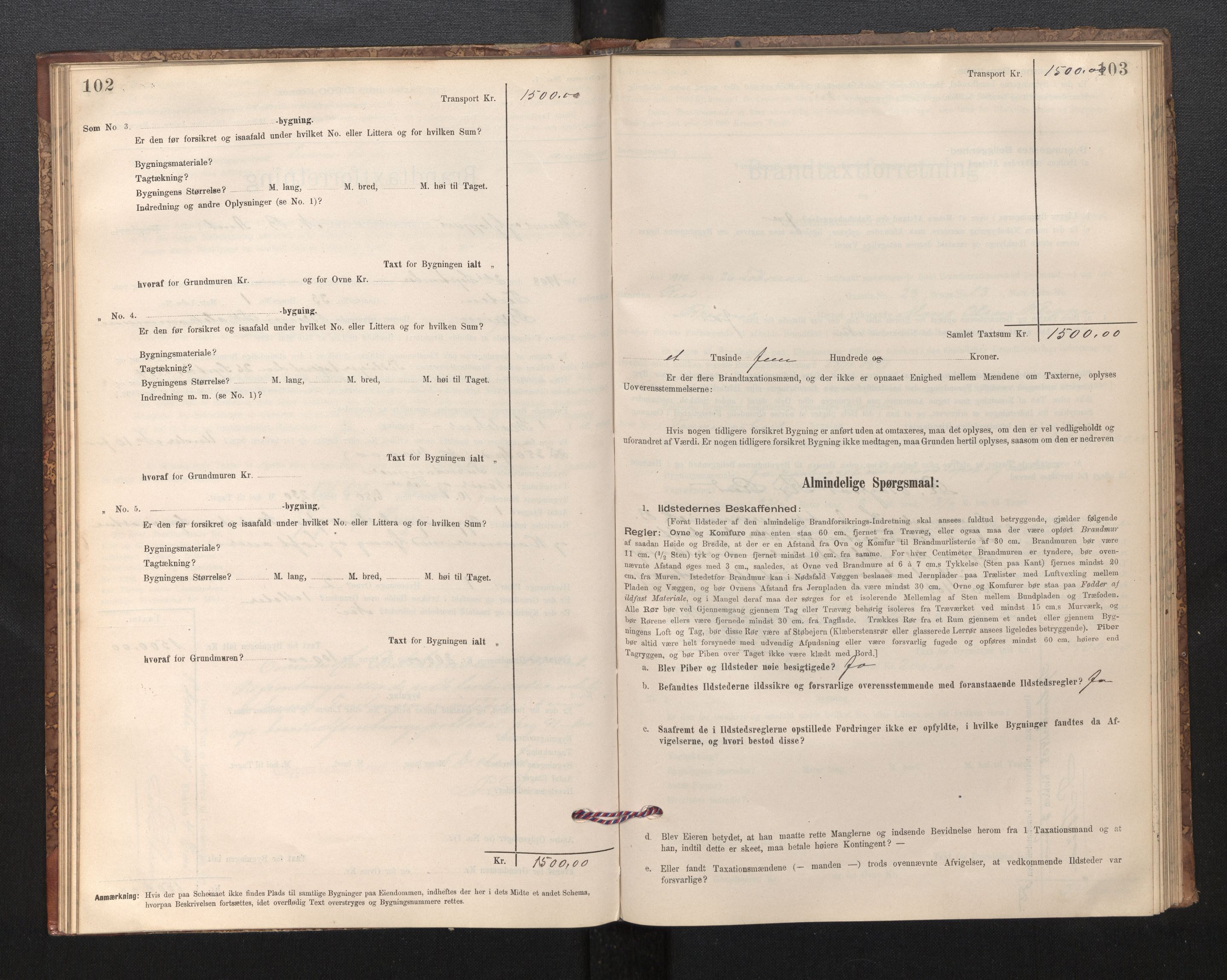 Lensmannen i Gloppen og Breim, SAB/A-27801/0012/L0003: Branntakstprotokoll, skjematakst, 1894-1931, p. 102-103