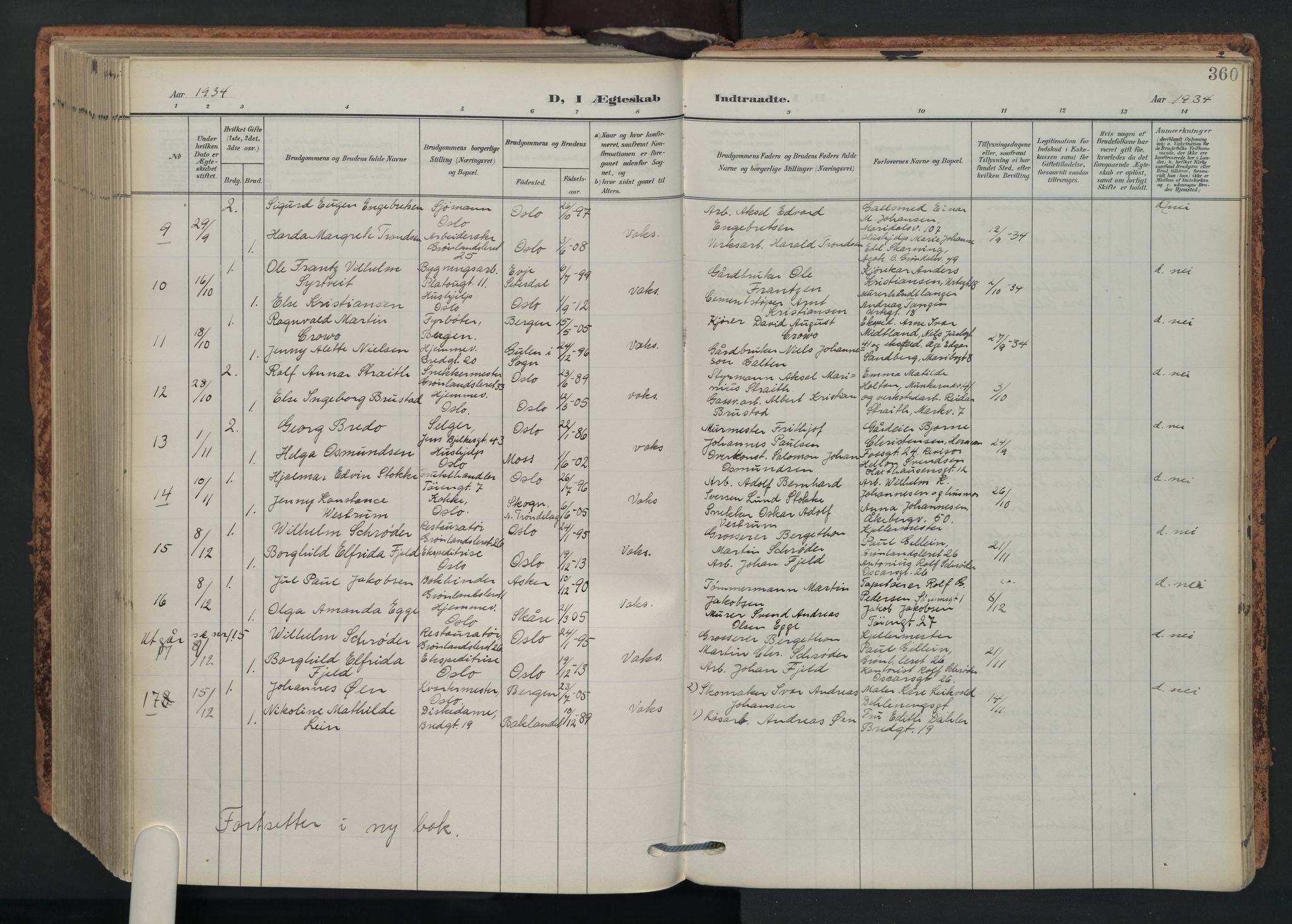 Grønland prestekontor Kirkebøker, AV/SAO-A-10848/F/Fa/L0017: Parish register (official) no. 17, 1906-1934, p. 360