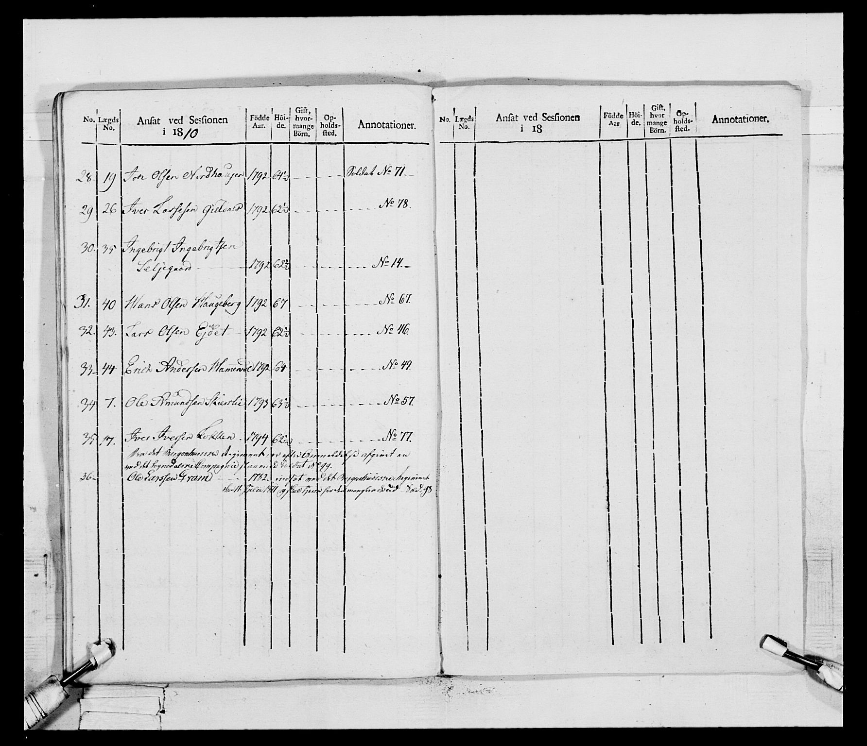 Generalitets- og kommissariatskollegiet, Det kongelige norske kommissariatskollegium, AV/RA-EA-5420/E/Eh/L0083b: 2. Trondheimske nasjonale infanteriregiment, 1810, p. 93