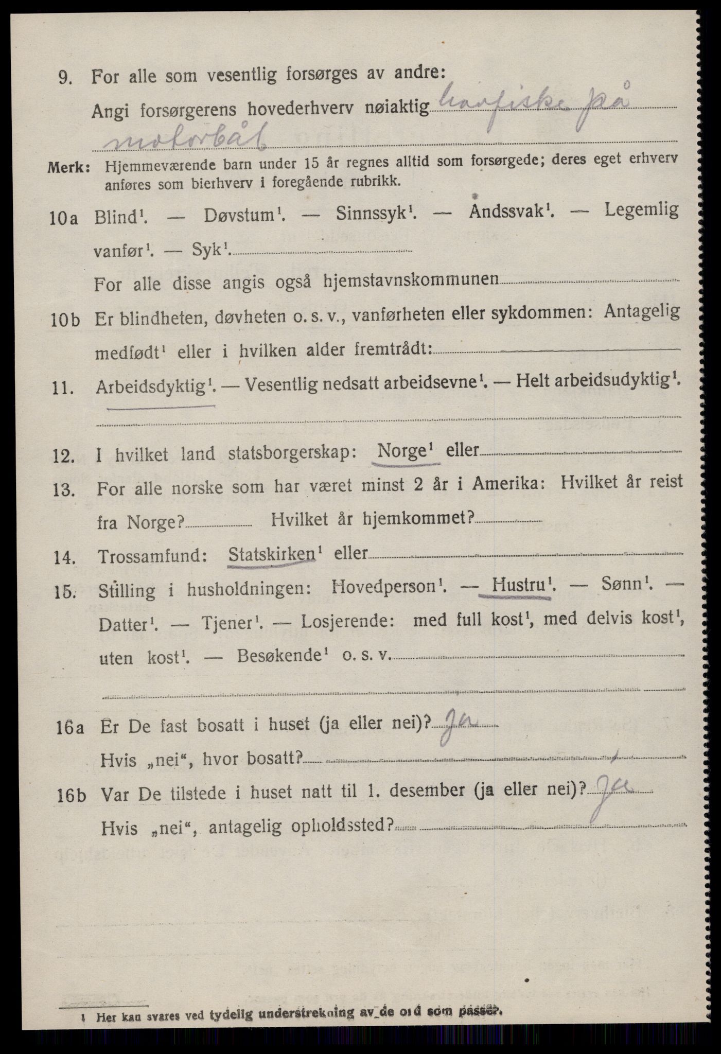 SAT, 1920 census for Aukra, 1920, p. 3192