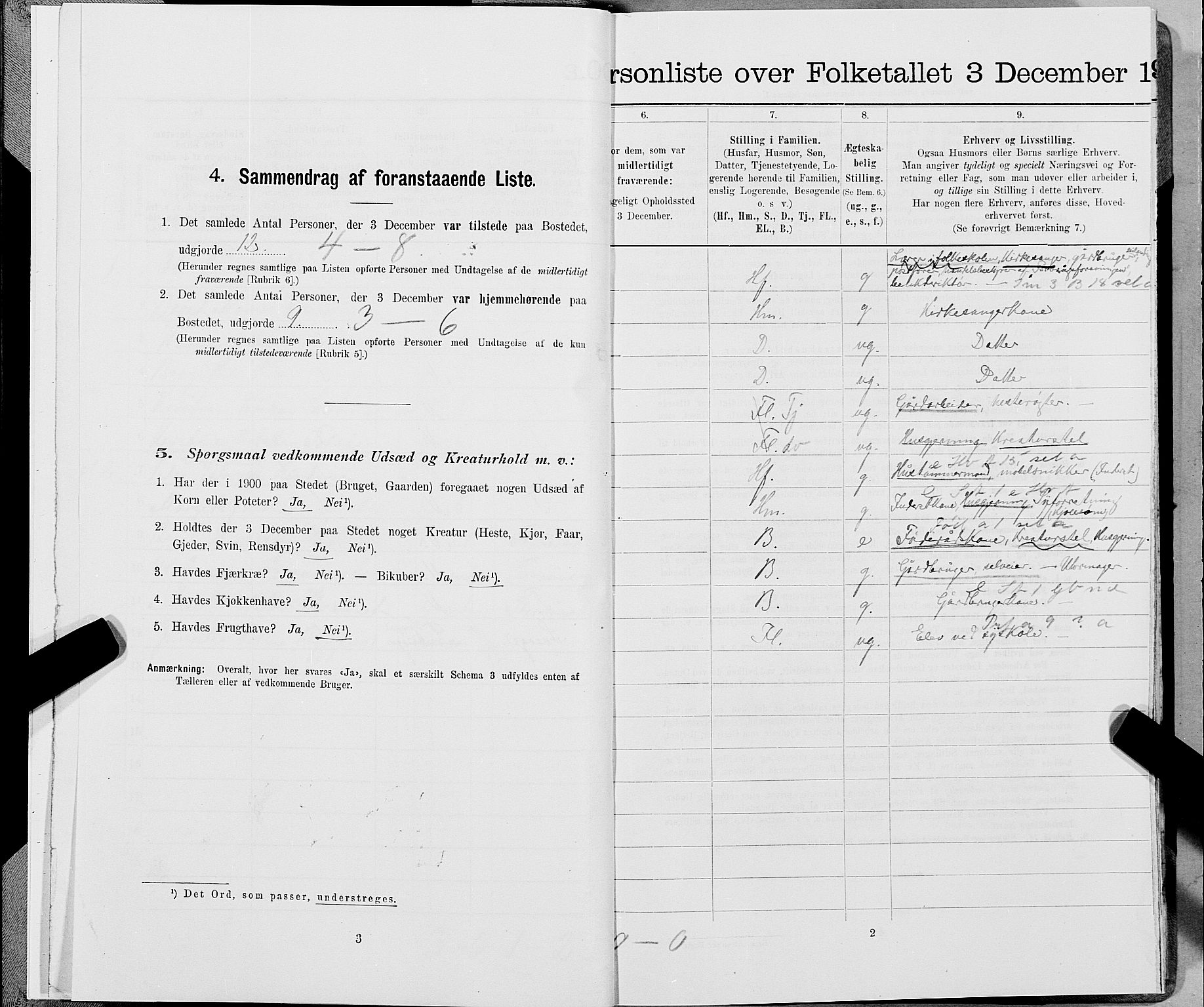 SAT, 1900 census for Lierne, 1900, p. 16