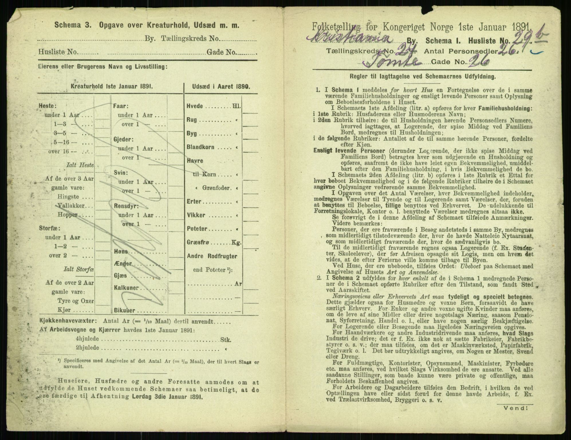 RA, 1891 census for 0301 Kristiania, 1891, p. 11592