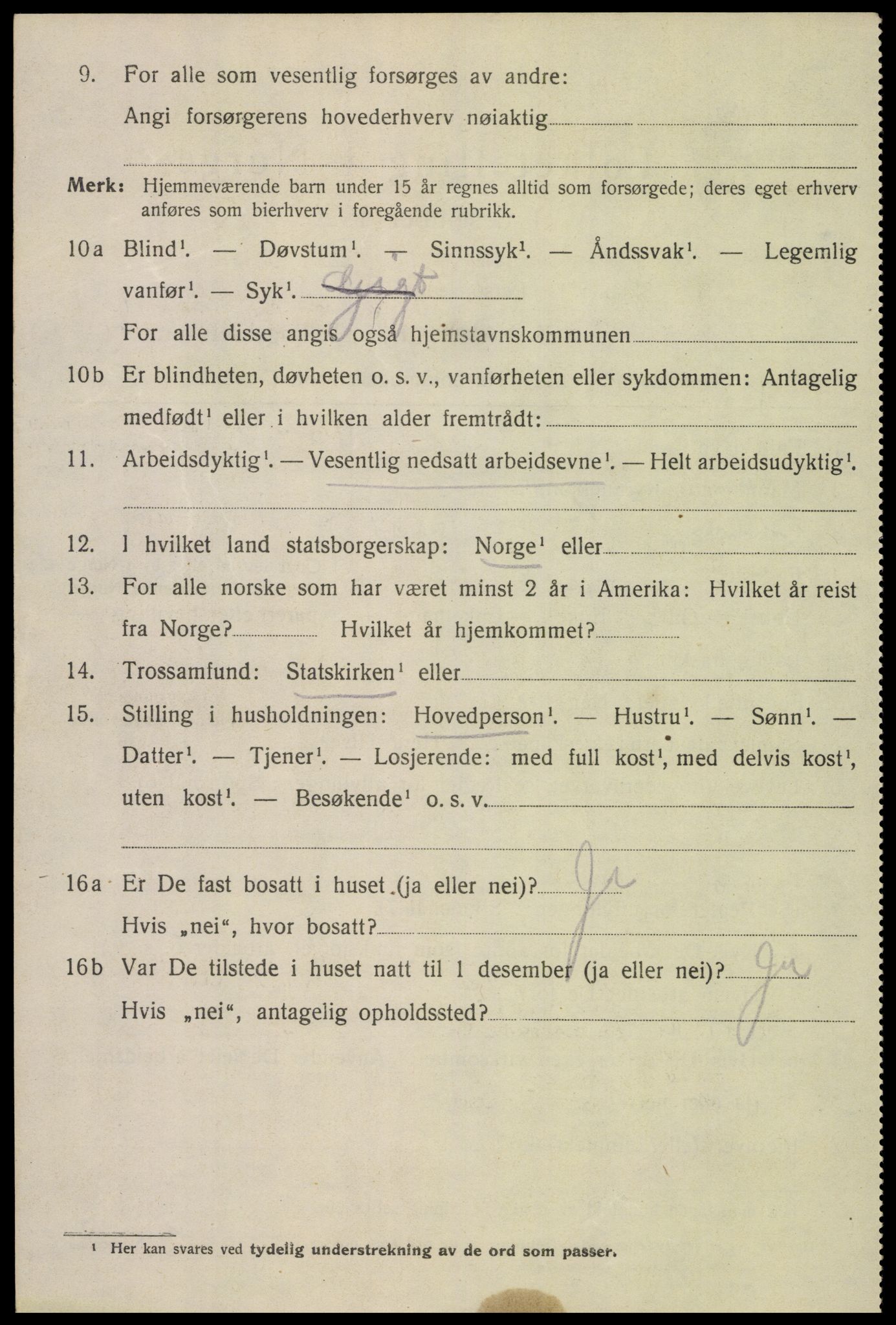SAK, 1920 census for Mandal, 1920, p. 7324