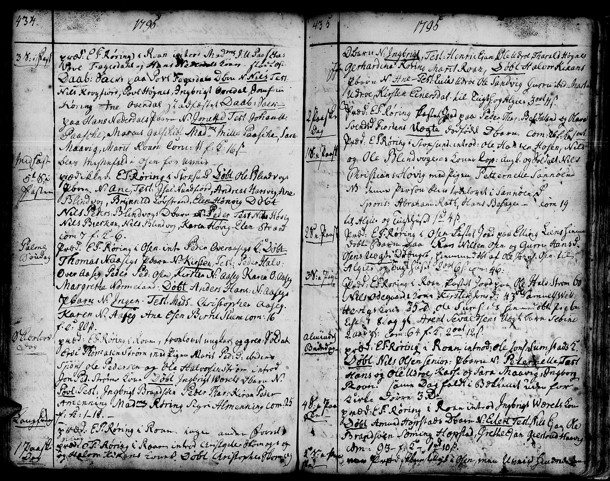 Ministerialprotokoller, klokkerbøker og fødselsregistre - Sør-Trøndelag, SAT/A-1456/657/L0700: Parish register (official) no. 657A01, 1732-1801, p. 434-435