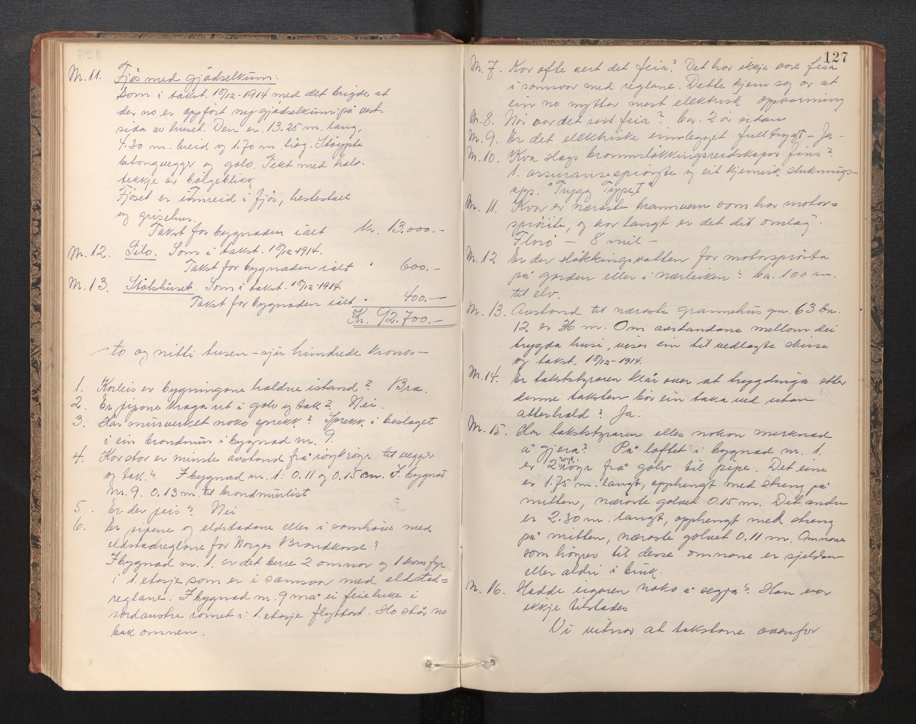 Lensmannen i Fjaler, AV/SAB-A-27201/0012/L0002: Branntakstprotokoll, 1889-1943, p. 126b-127a