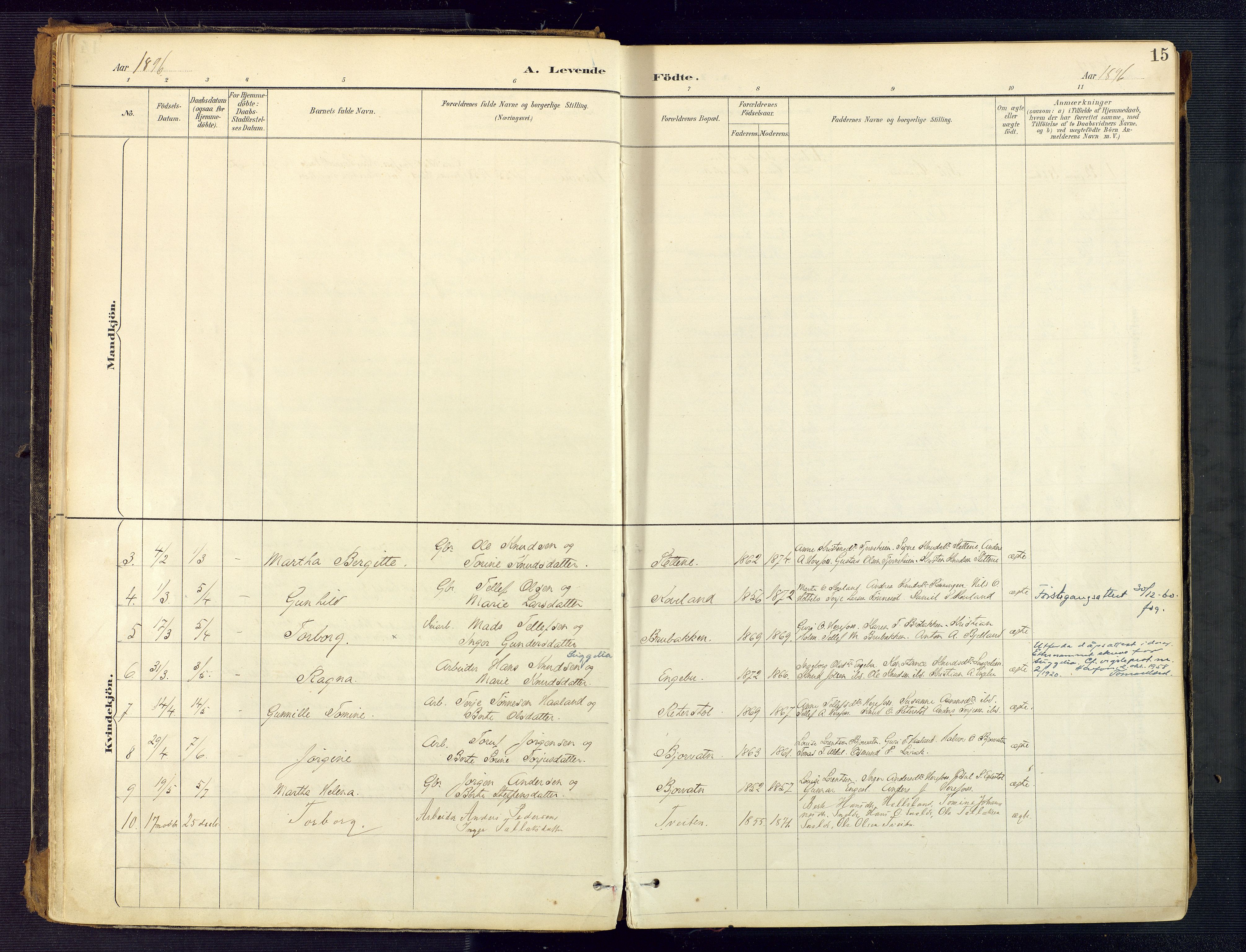 Herefoss sokneprestkontor, SAK/1111-0019/F/Fa/Faa/L0003: Parish register (official) no. A 3, 1887-1930, p. 15