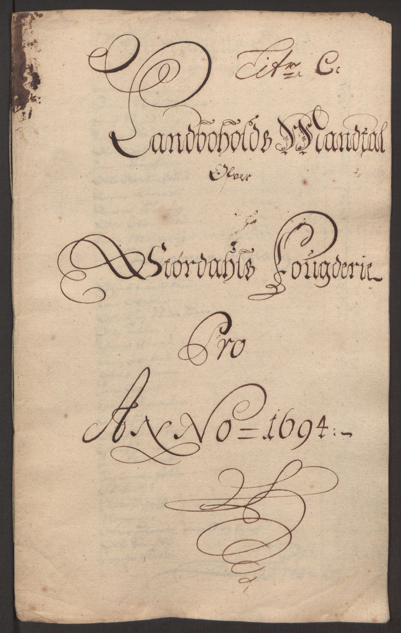 Rentekammeret inntil 1814, Reviderte regnskaper, Fogderegnskap, RA/EA-4092/R62/L4186: Fogderegnskap Stjørdal og Verdal, 1693-1694, p. 195