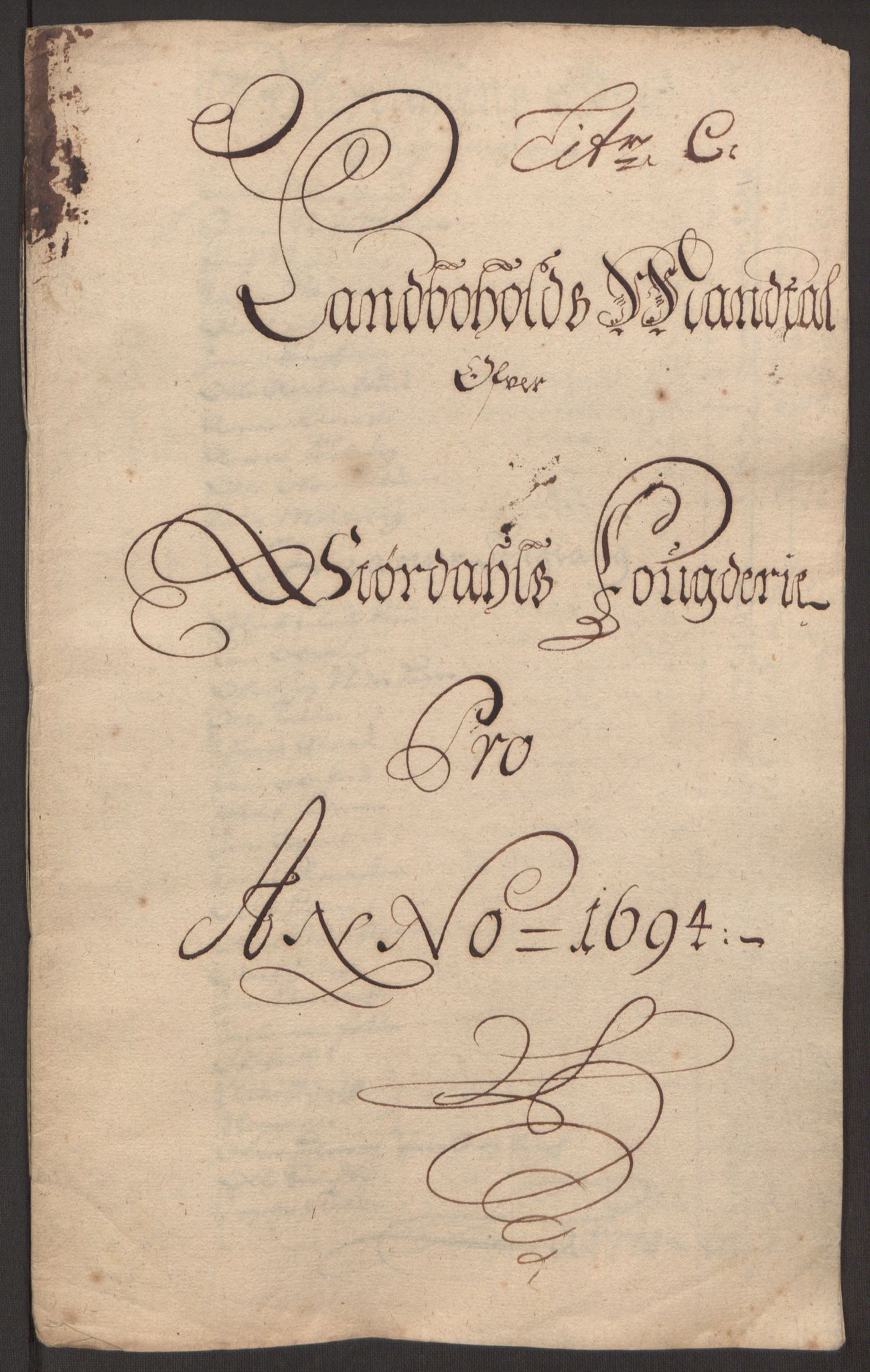 Rentekammeret inntil 1814, Reviderte regnskaper, Fogderegnskap, AV/RA-EA-4092/R62/L4186: Fogderegnskap Stjørdal og Verdal, 1693-1694, p. 195