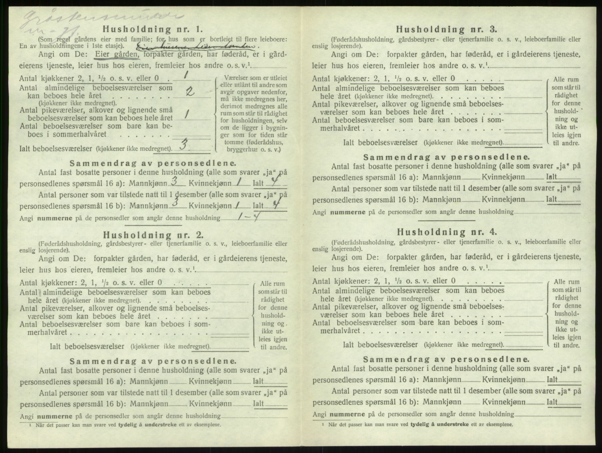 SAB, 1920 census for Sogndal, 1920, p. 453