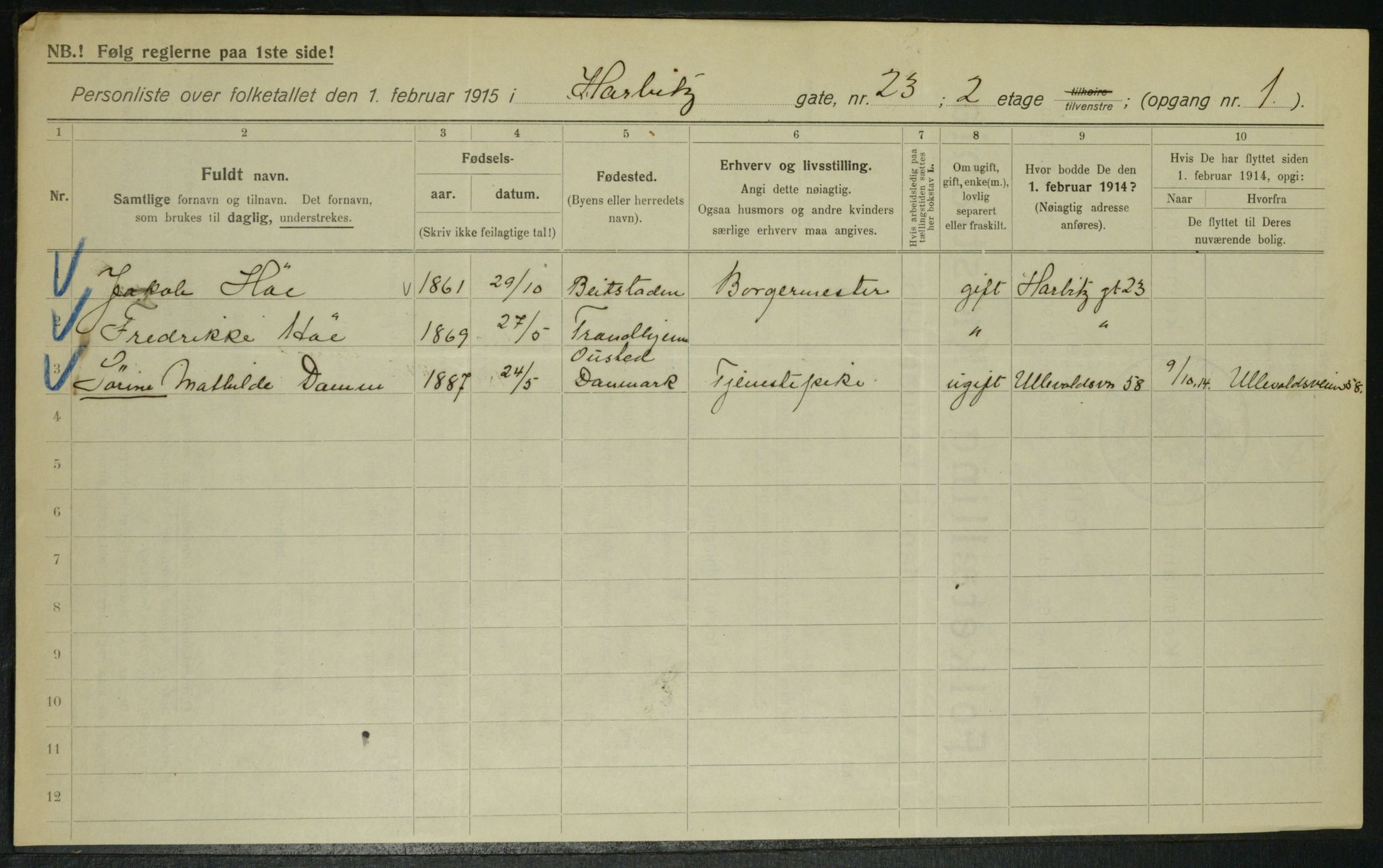 OBA, Municipal Census 1915 for Kristiania, 1915, p. 80926